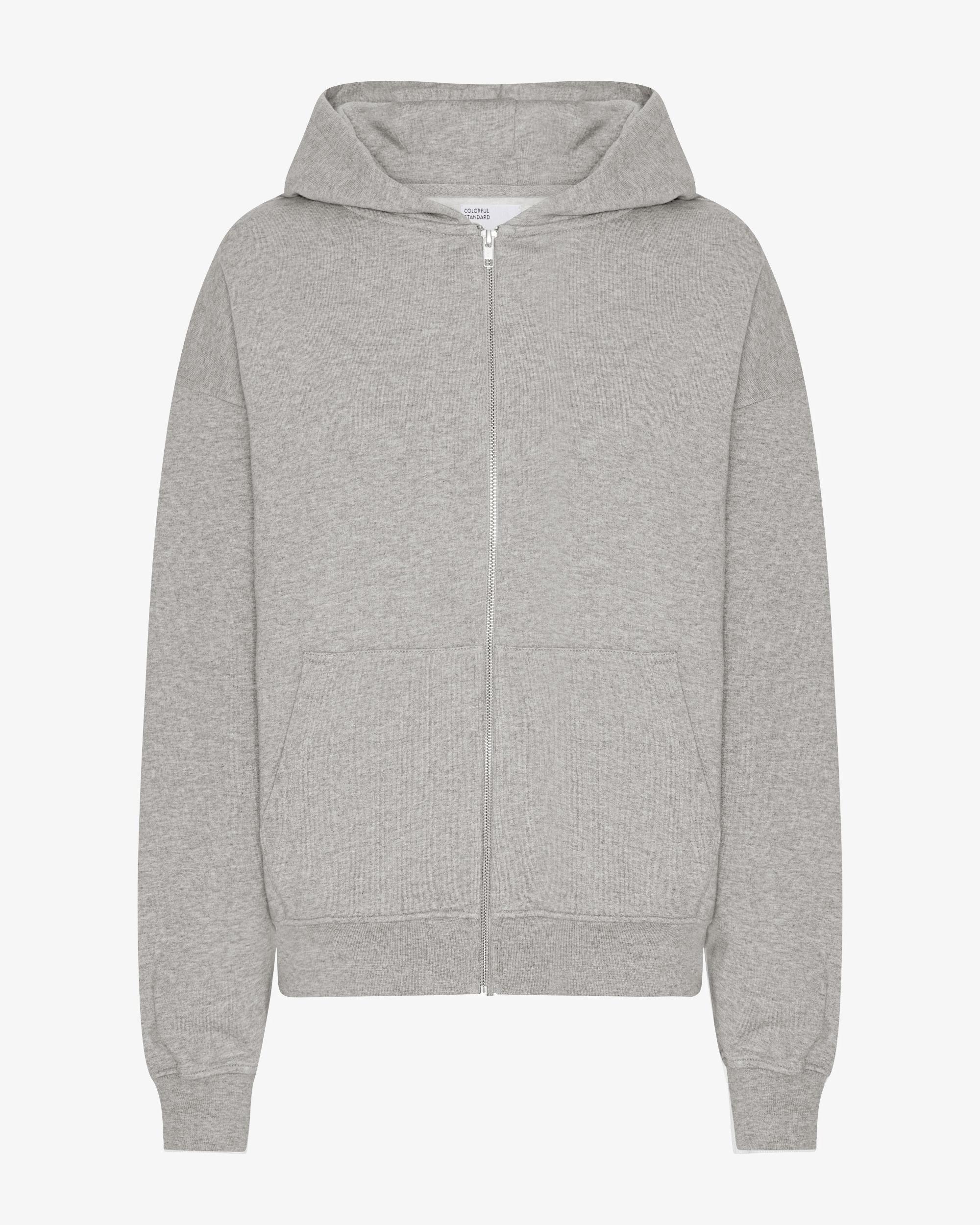 Organic Oversized Zip Hood - Ivory White Product Image