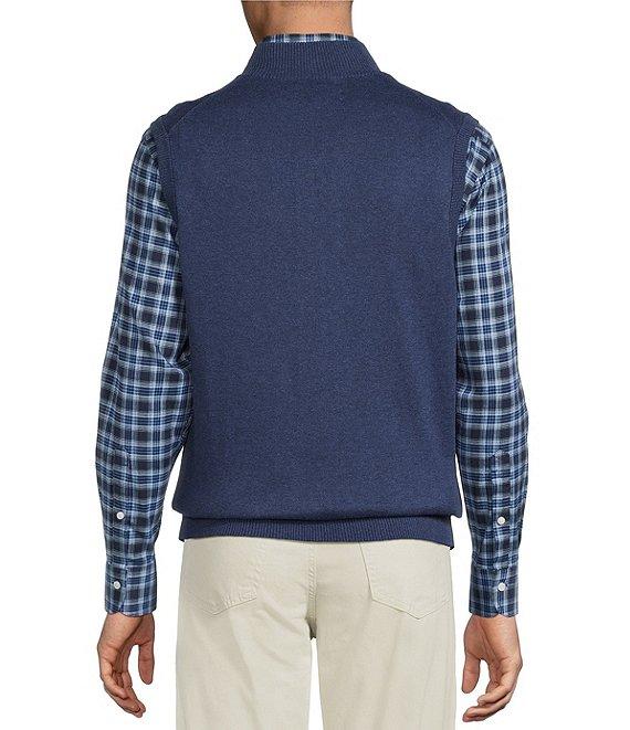 Cremieux Blue Label Cashmere Blend Full-Zip Mock Neck Sweater Vest Product Image