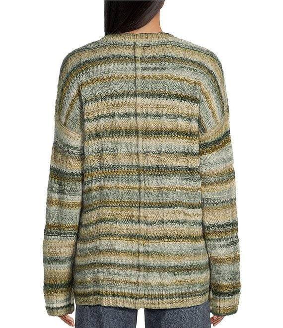 BDG Urban Outfitters Patterned Textured Wool-Blend Slouch Sweater Product Image