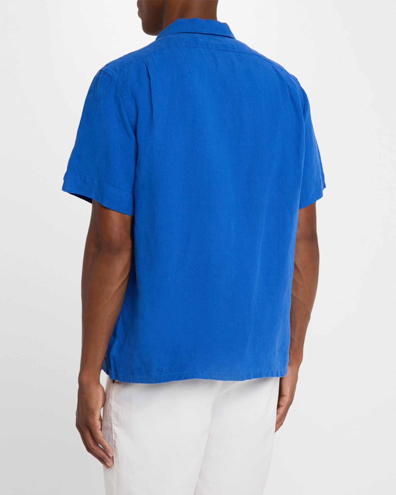 Mens Classic-Fit Slub Linen Camp Shirt Product Image