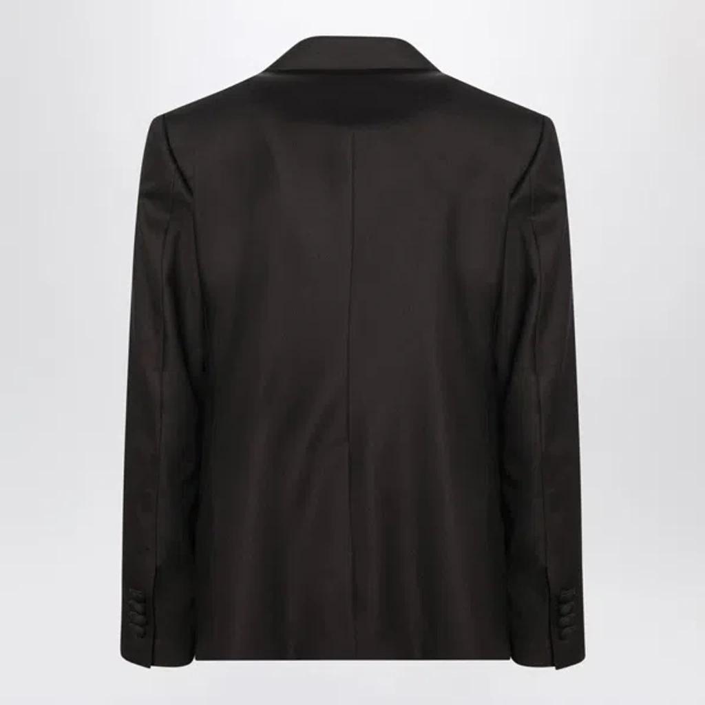 DOLCE & GABBANA Brown Single-breasted Jacket With Peak Revers In Wool Man In Green Product Image