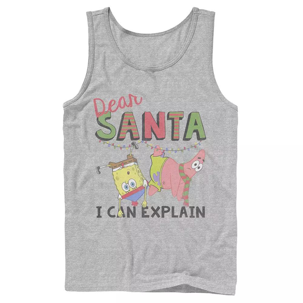 Men's Nickelodeon SpongeBob SquarePants Santa I Can Explain Graphic Tank Top,  Product Image