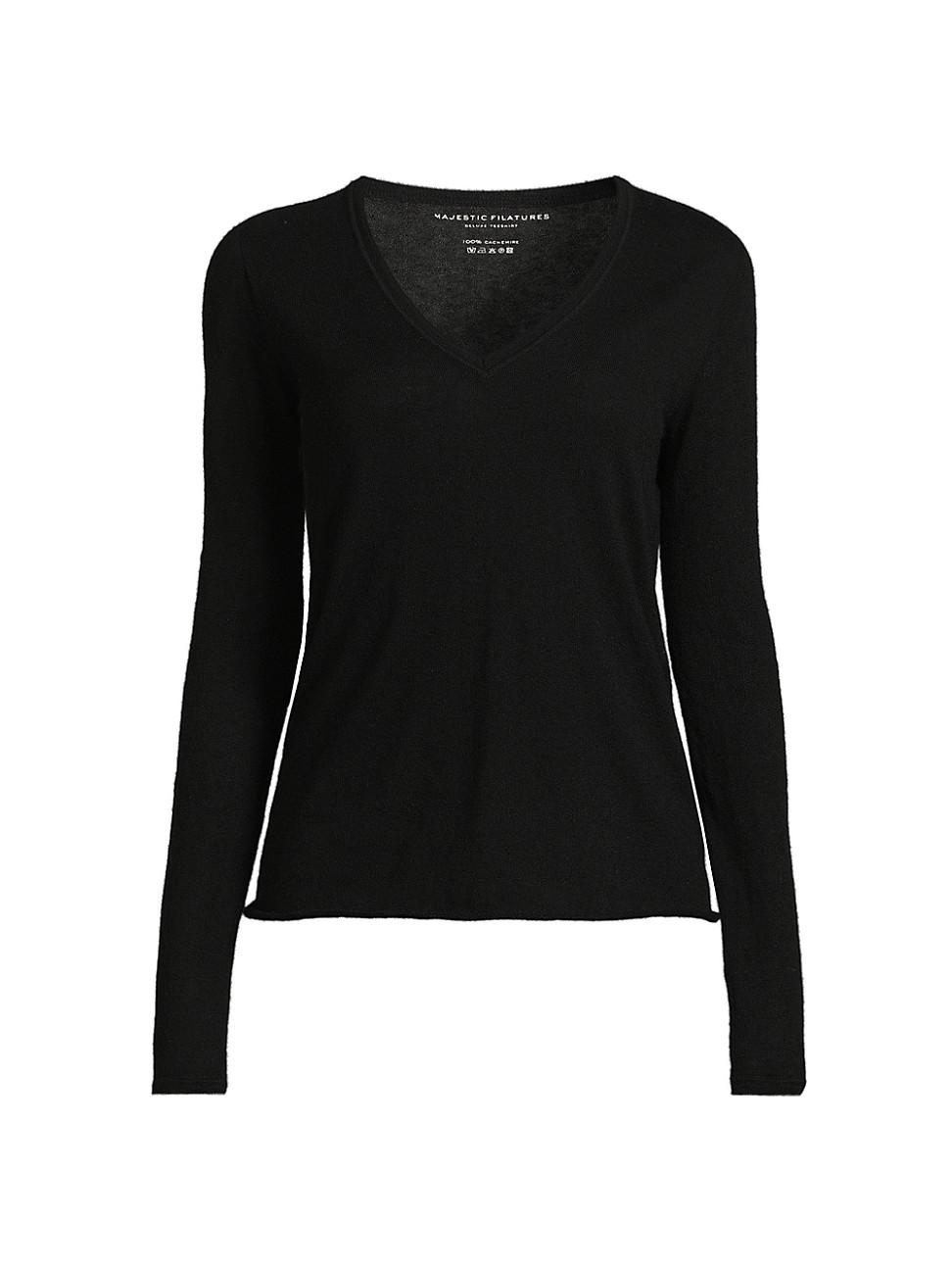 Womens Cashmere V-Neck Sweater Product Image