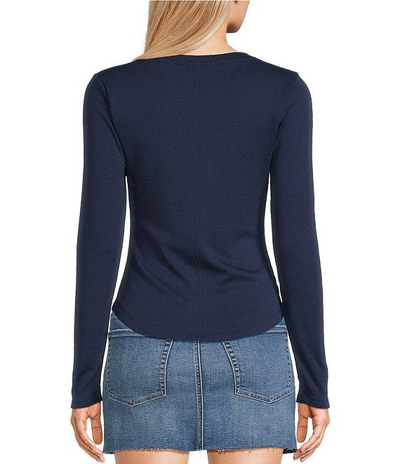 Copper Key Curved Hem Brushed T-Shirt Product Image