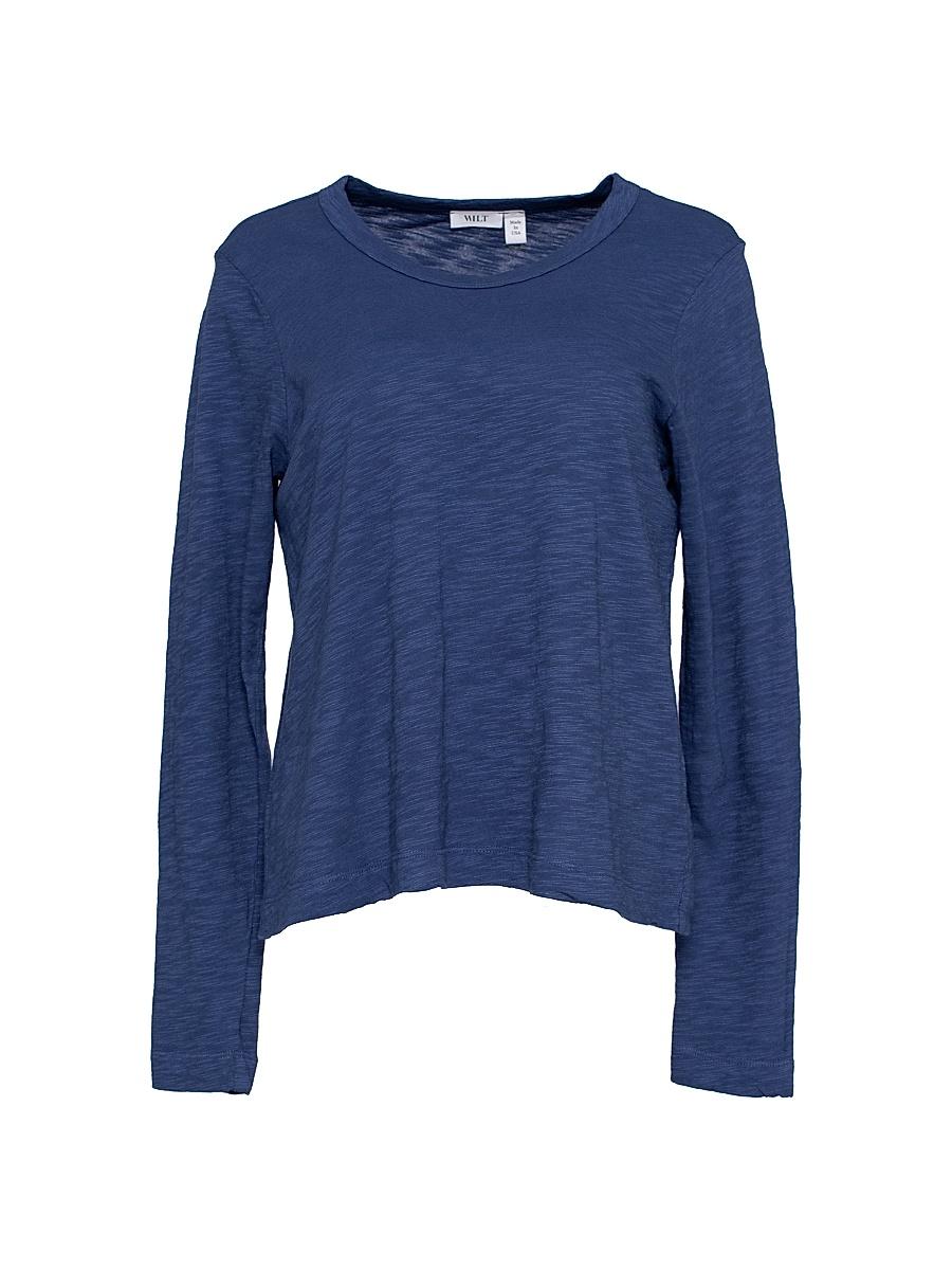 Womens Baby Fit Long Sleeve Shrunken Crewneck Tee Product Image