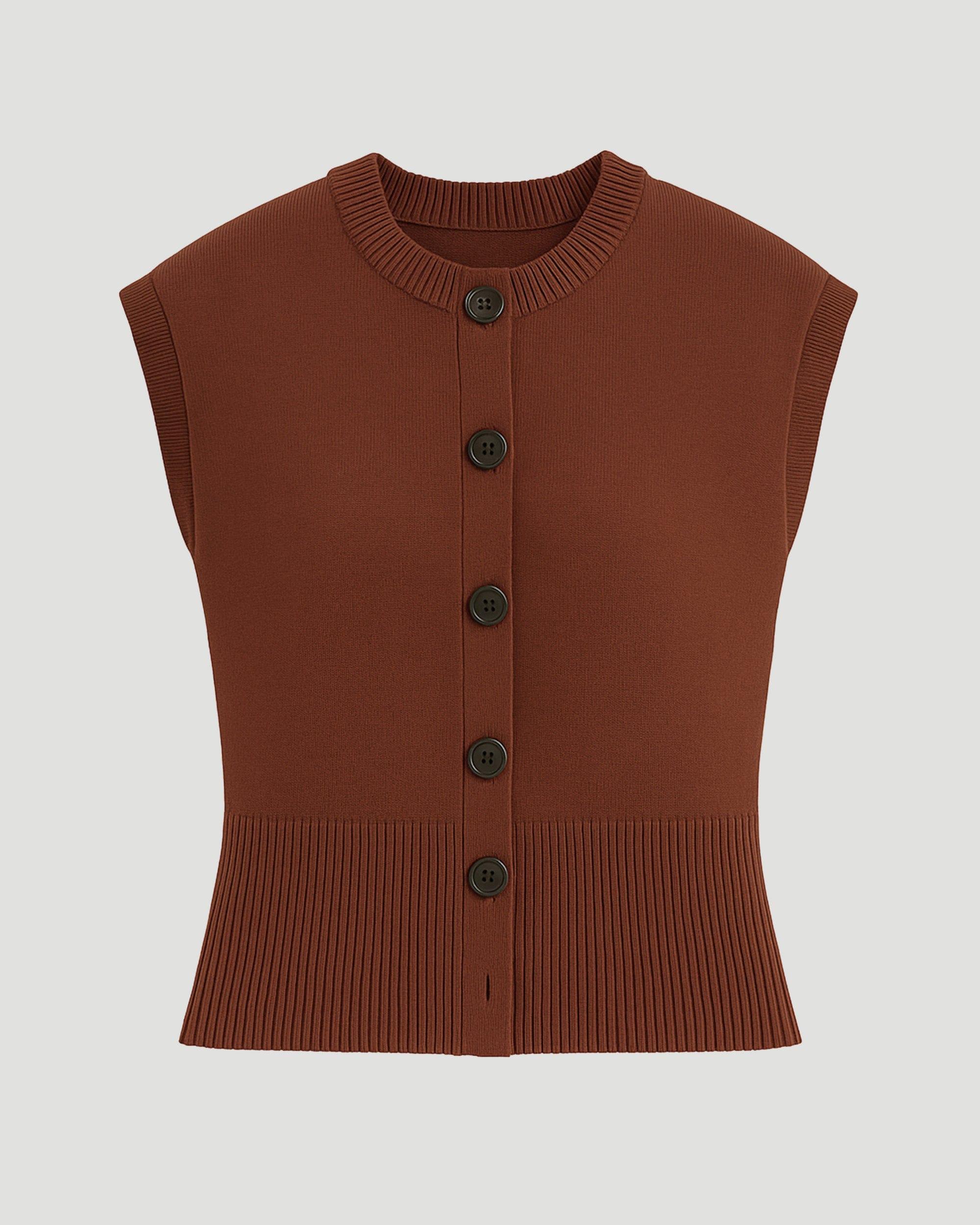 Solea Button Knit Vest Product Image