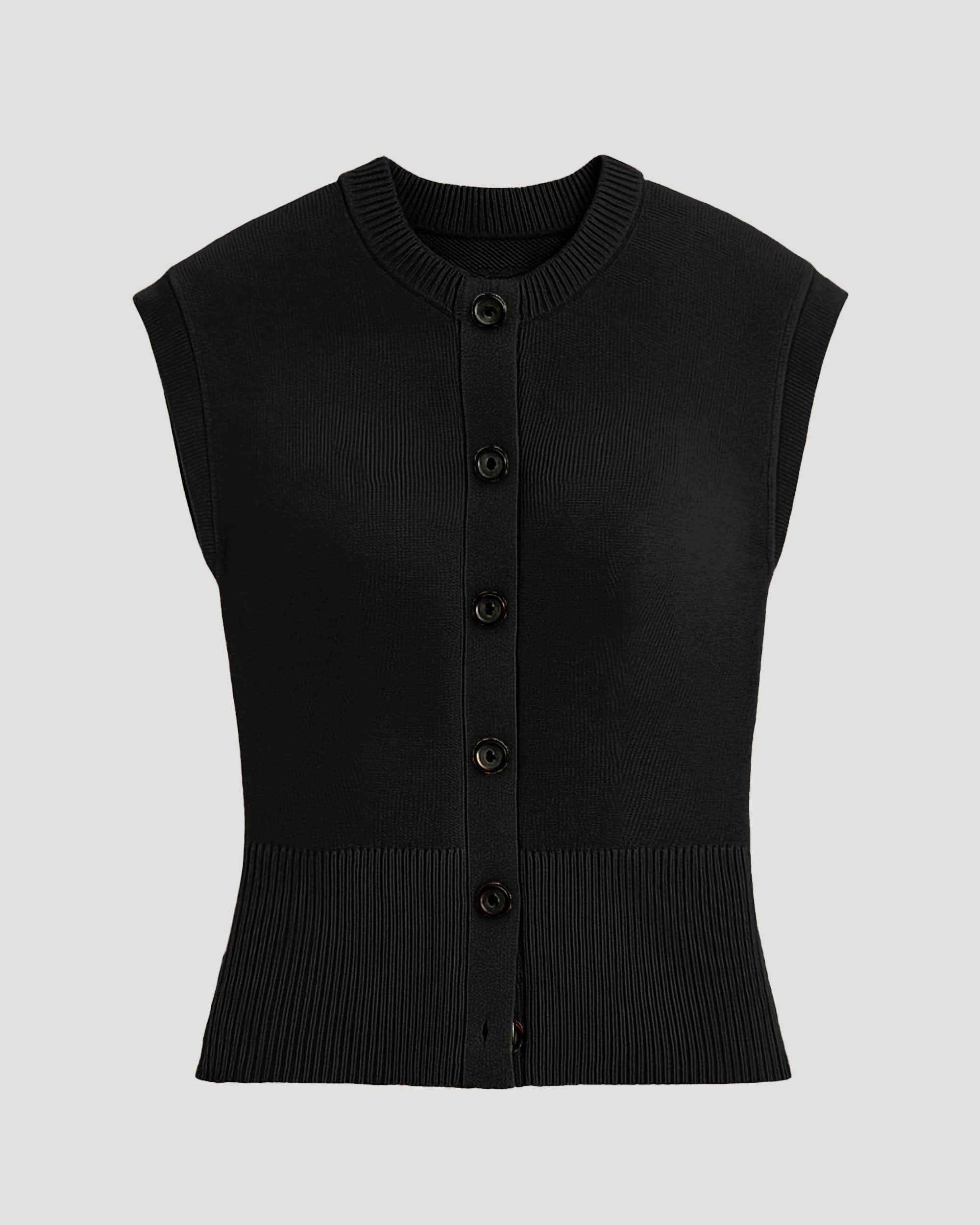 Solea Button Knit Vest Product Image