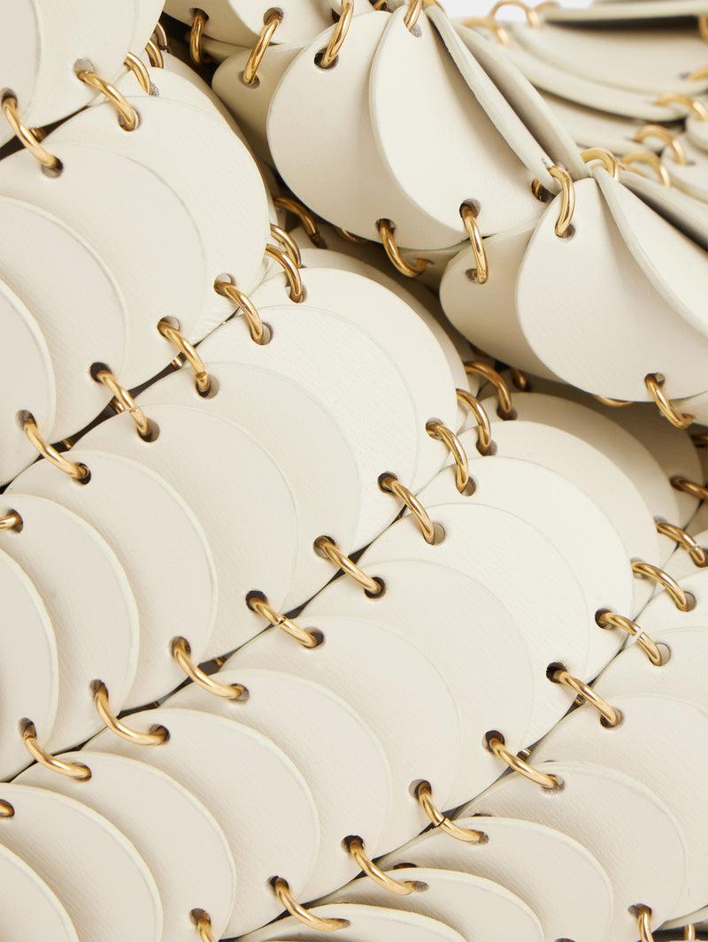 CREAM PACO SHOULDER CLUTCH IN CALFSKIN LEATHER Product Image