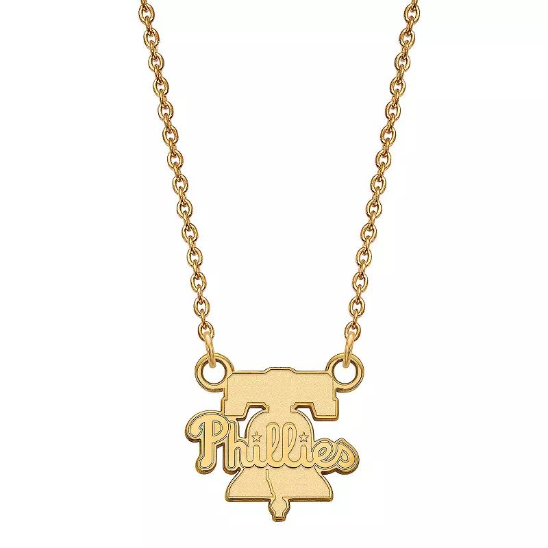 LogoArt Sterling Silver Philadelphia Phillies Small Pendant Necklace, Women's, Size: 13MM, Gold Tone Product Image