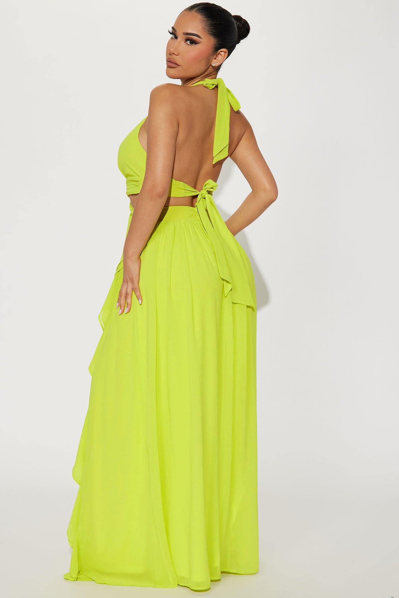 Josie Maxi Dress - Lime Product Image