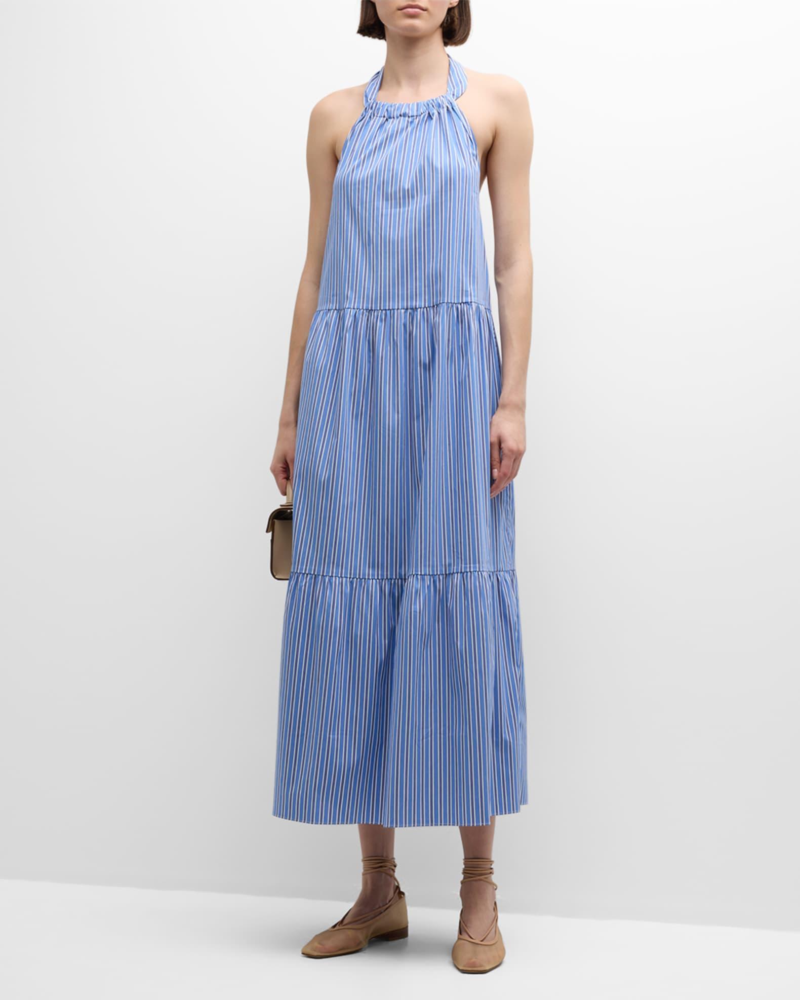 The Kai Striped Poplin Maxi Dress Product Image