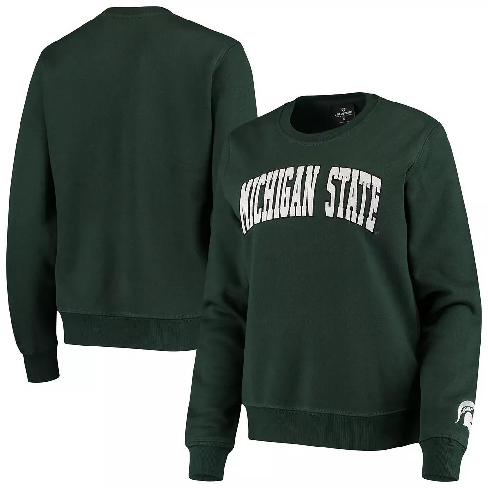 Women's Colosseum Green Michigan State Spartans Campanile Pullover Sweatshirt,  Product Image