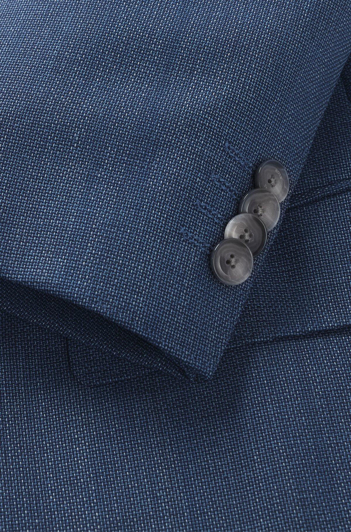 BOSS - Slim-fit three-piece suit in patterned wool - Blue Product Image