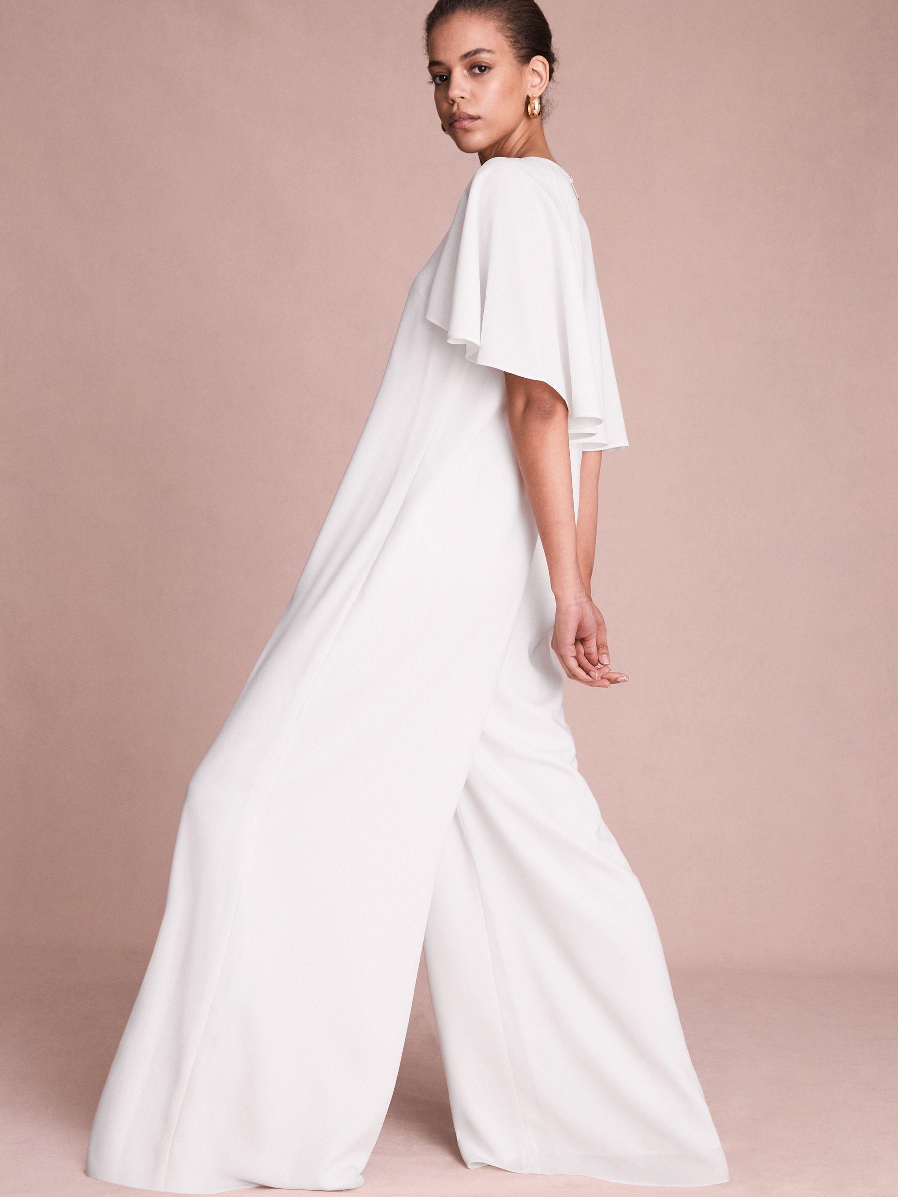 Florere Cape Wide Leg Jumpsuit in Ivory Product Image