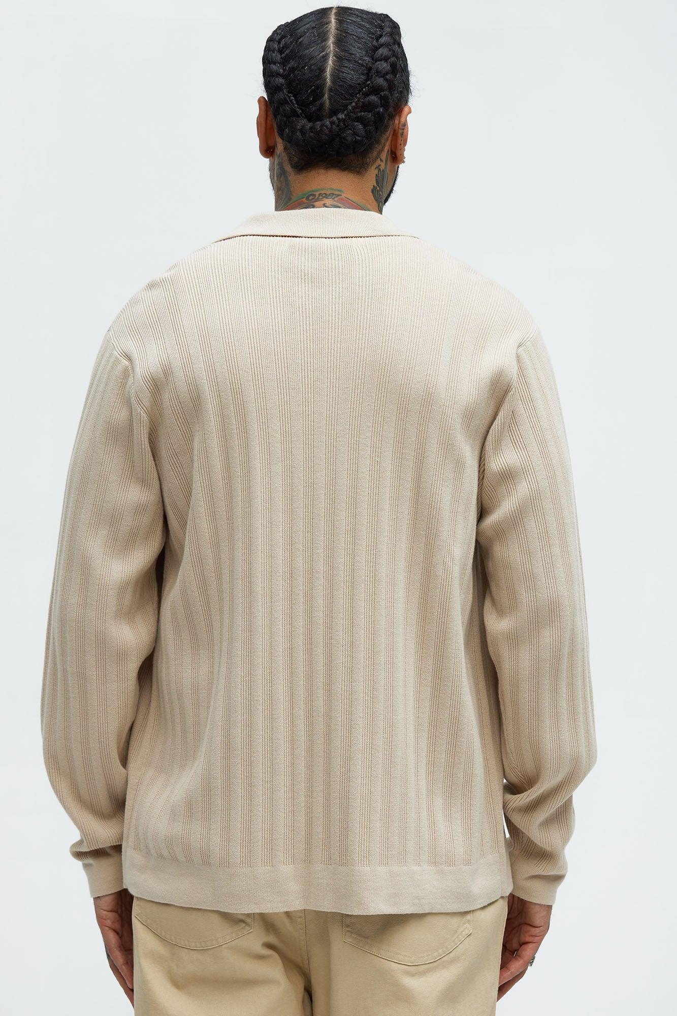 Always Knew Polo Cardigan - Tan Product Image