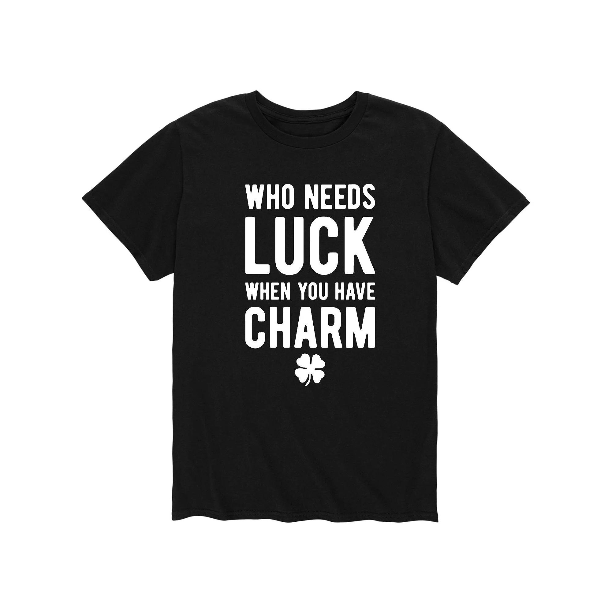 Men's Who Needs Luck Charm Tee,  Product Image