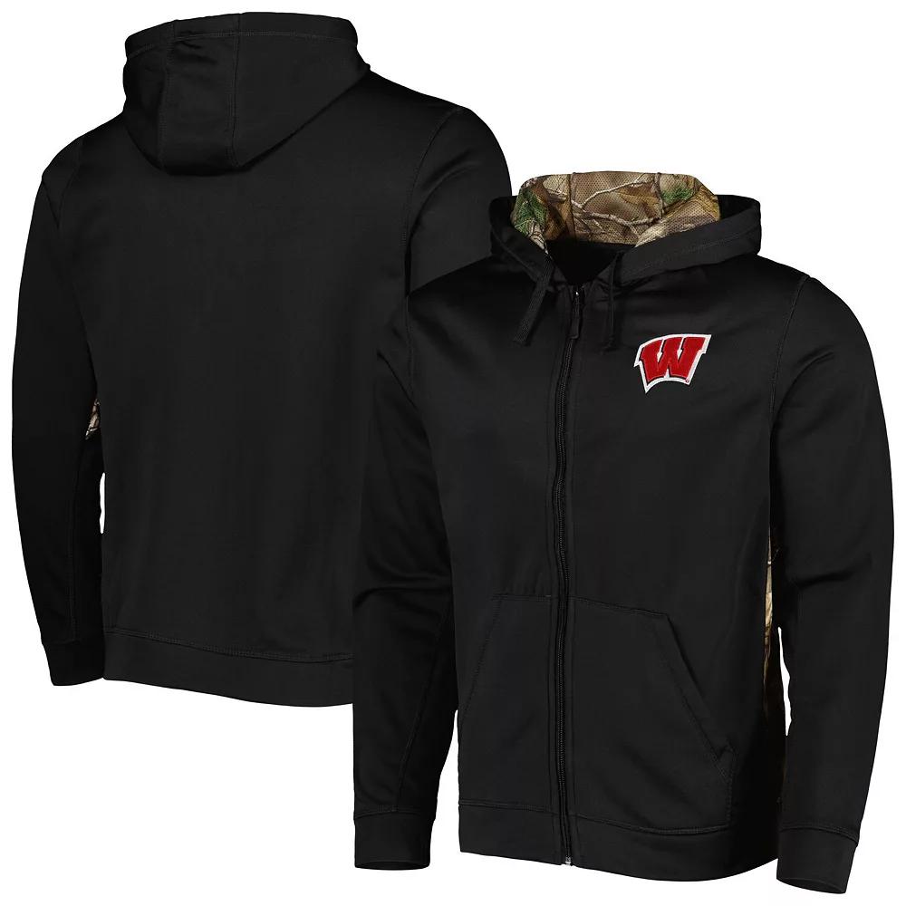 Men's Dunbrooke Black/Camo Wisconsin Badgers Decoy Full-Zip Hoodie,  Product Image