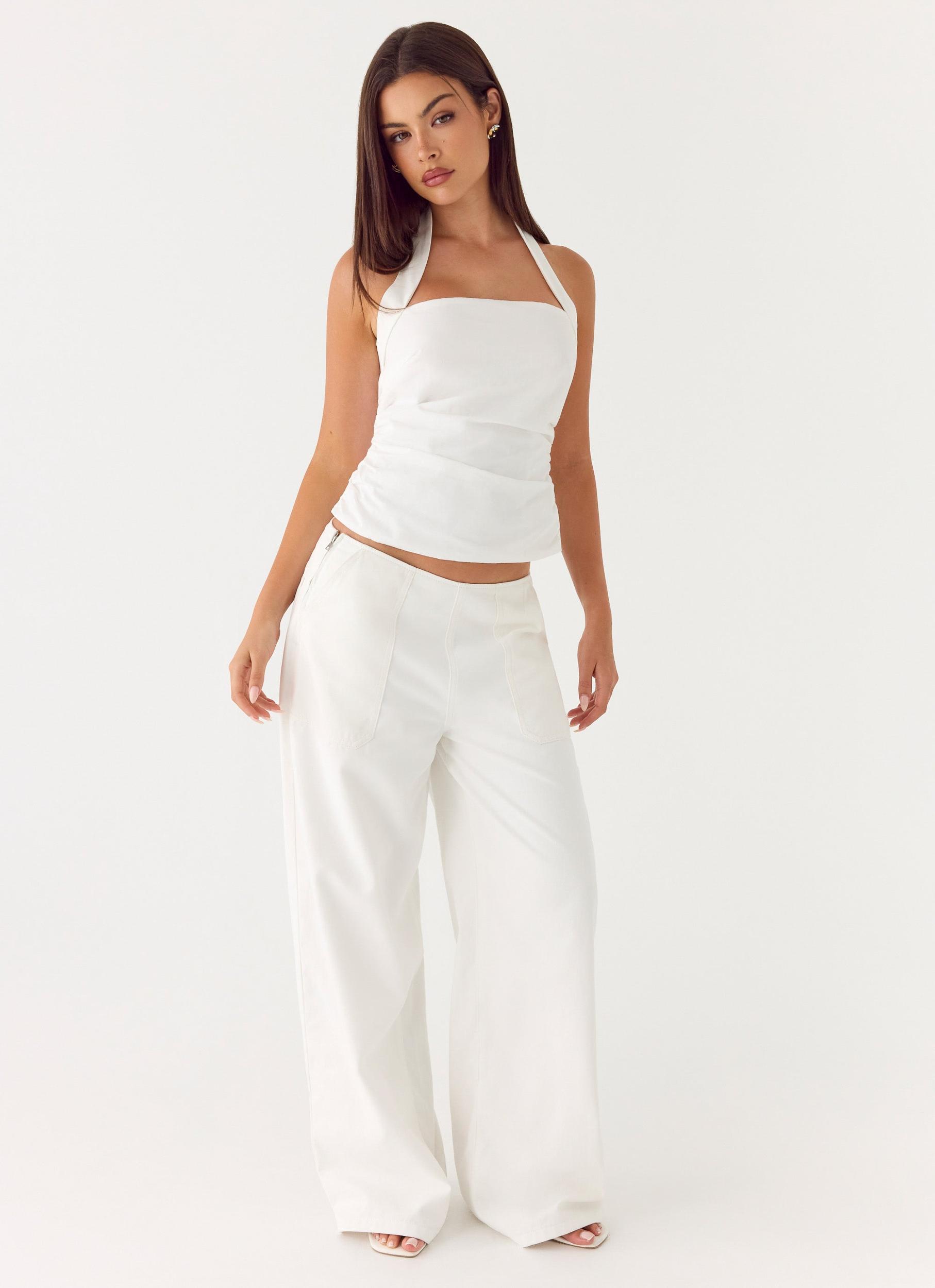 Seethal Halter Top - White Product Image