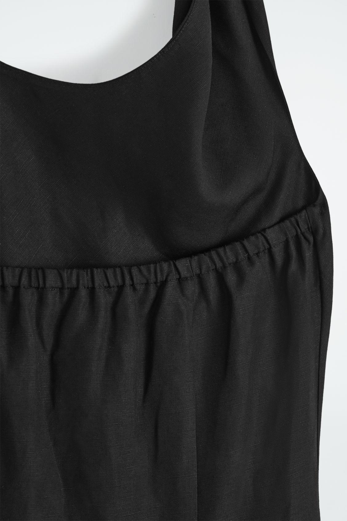 TWISTED LINEN-BLEND HALTERNECK DRESS Product Image