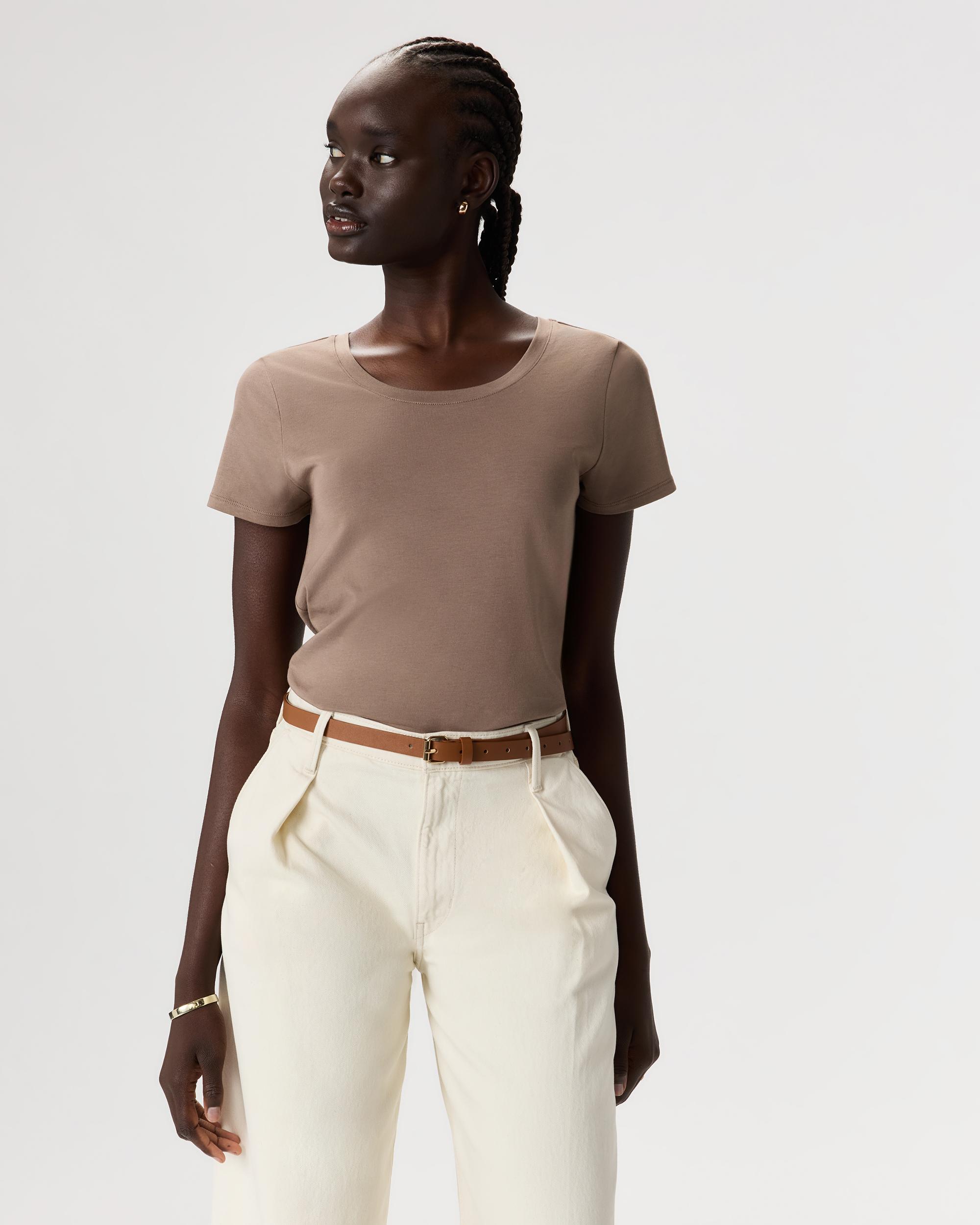 Quince | Women's Cotton Modal Scoop Neck T-Shirt Cotton/Modal Product Image