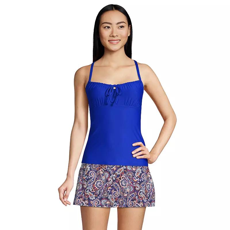 Women's Lands' End UPF 50 Tie-Front Underwire Tankini Swim Top,  Product Image