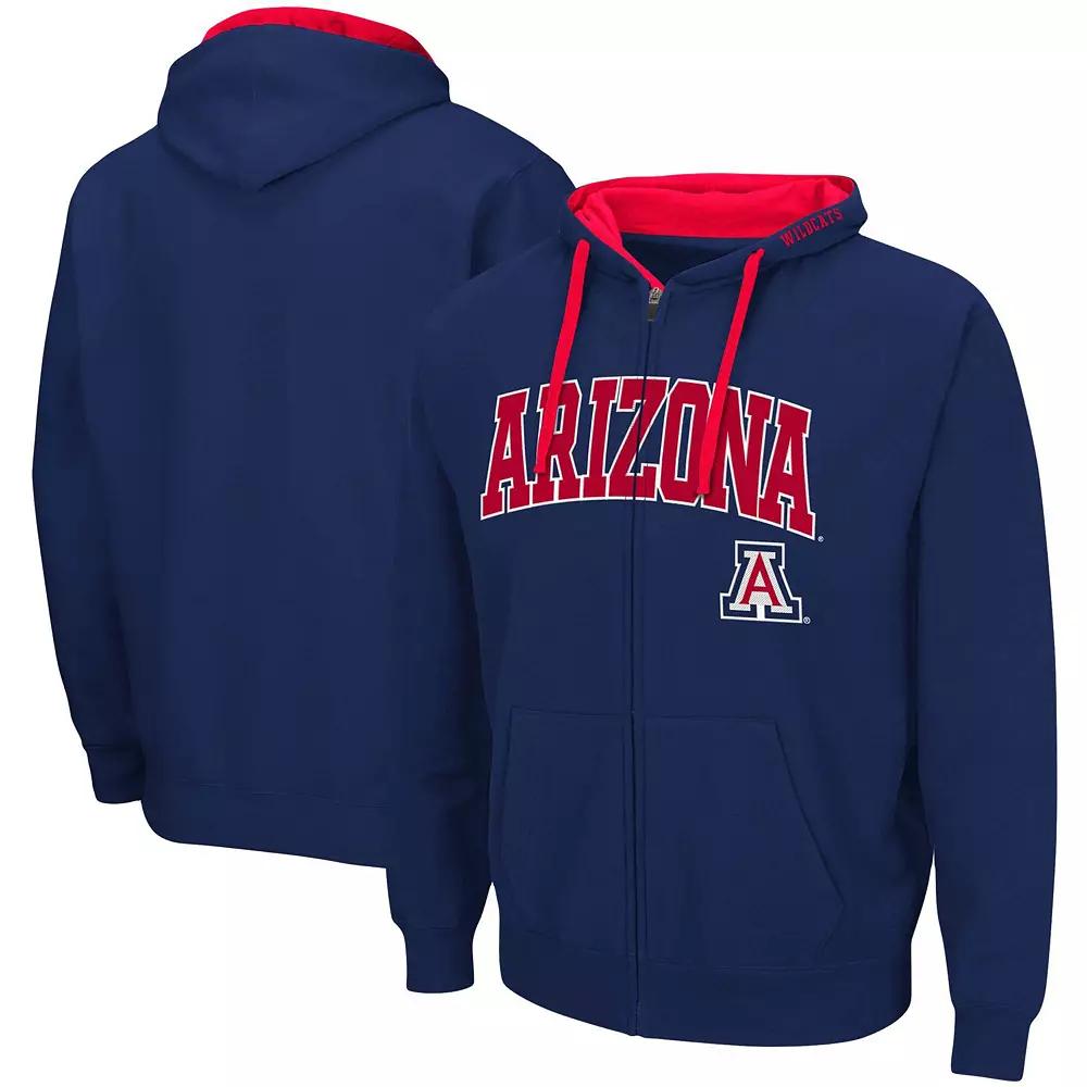 Men's Colosseum Navy Arizona Wildcats Big & Tall Full-Zip Hoodie,  Product Image