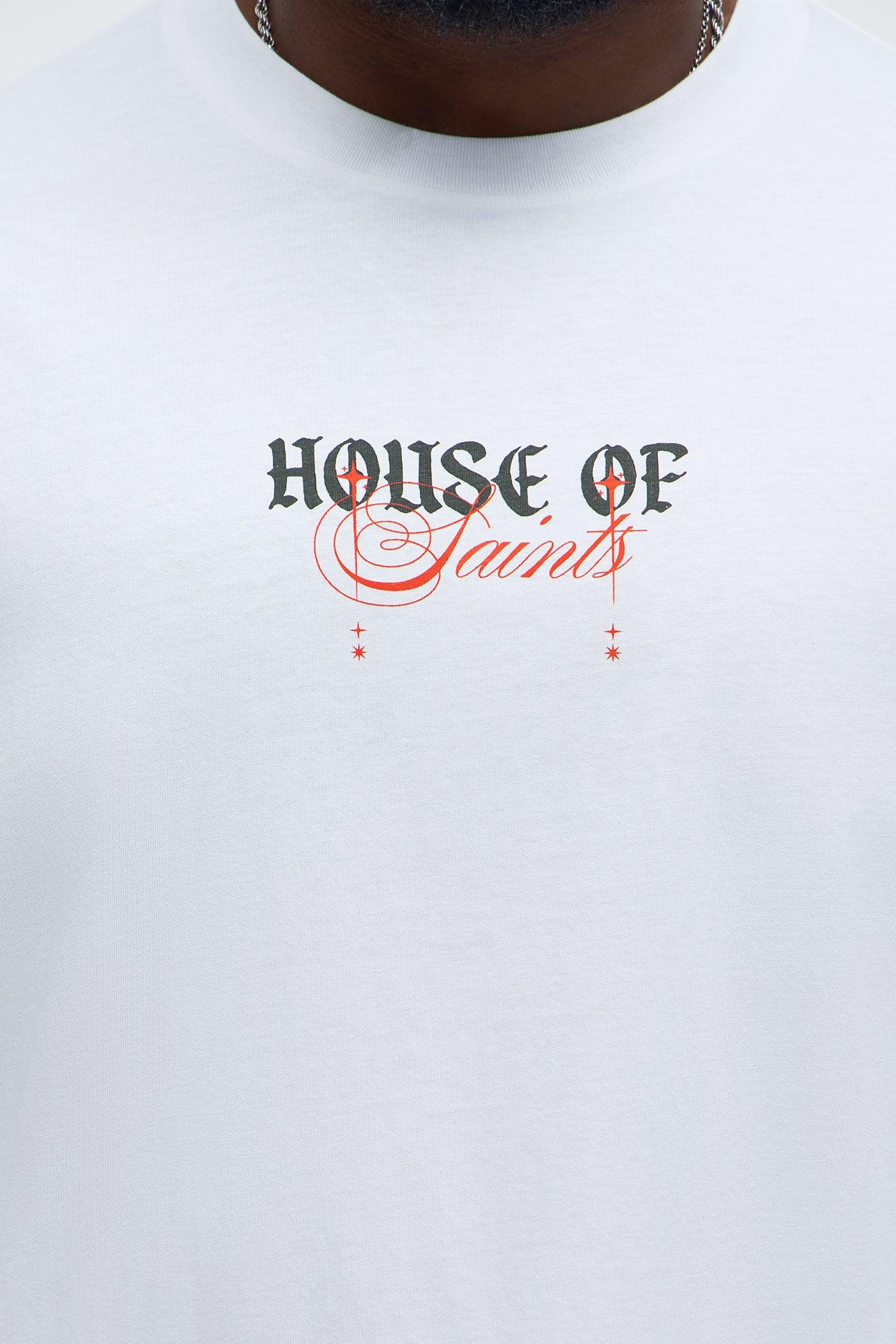 House Of Saints Oversized Short Sleeve Tee - White Male Product Image