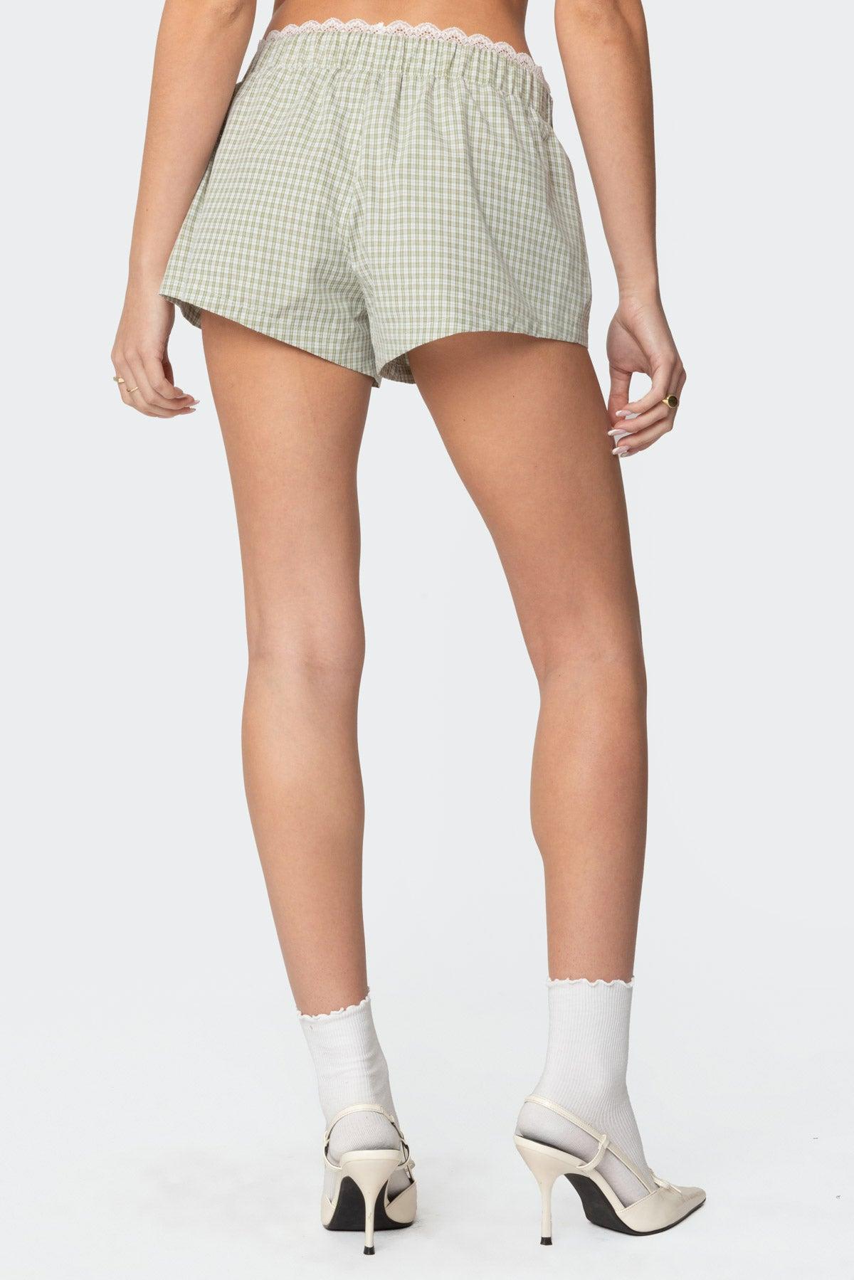 Lenorah Gingham Boxer Shorts Product Image