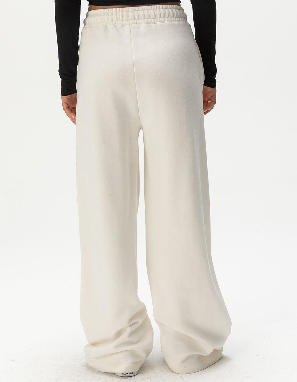 CONVERSE Relaxed Womens Fleece Pants - OFF WHITE Product Image