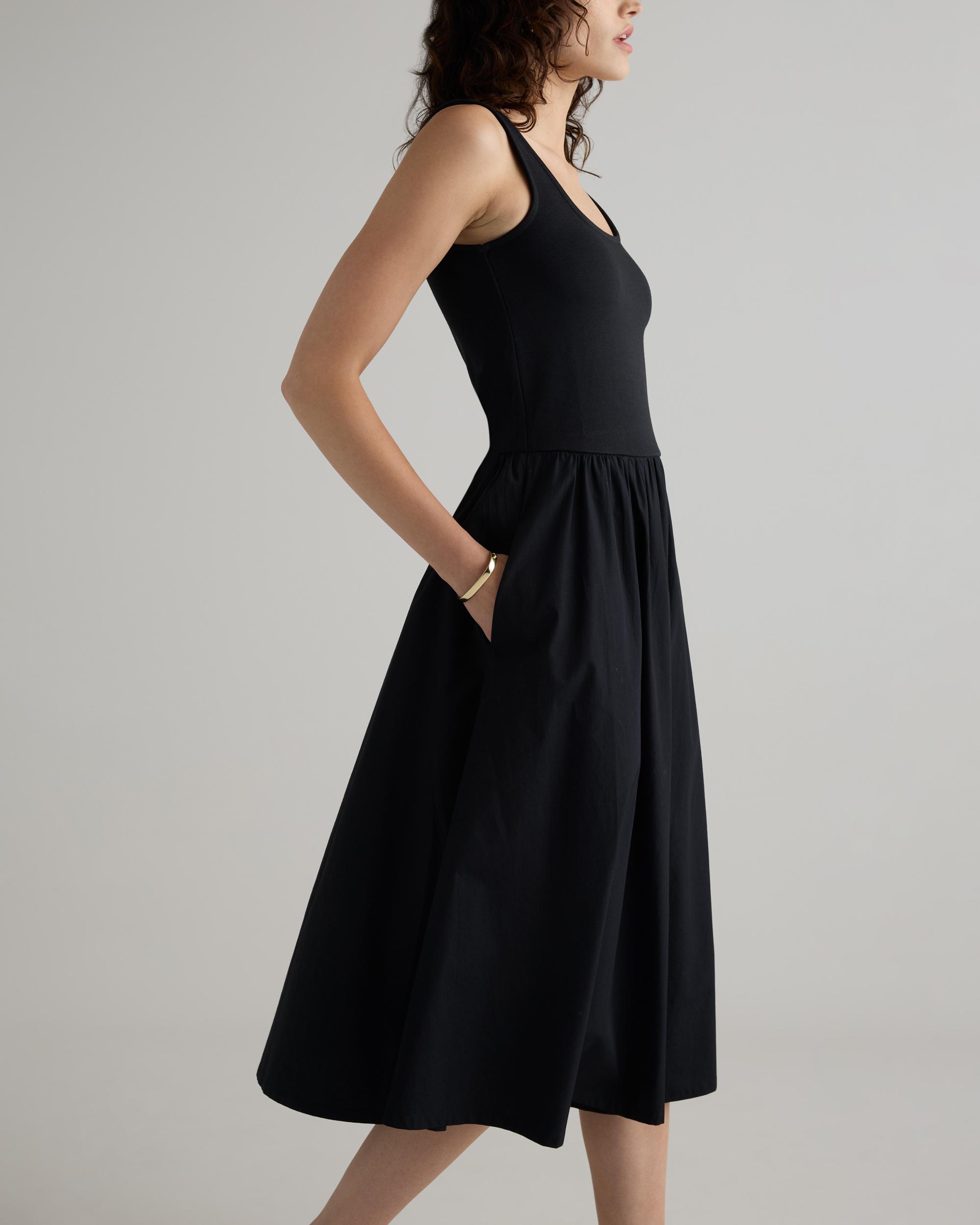 Quince | Women's Cotton Mixed Media Tank Top Dress Cotton/Modal Product Image