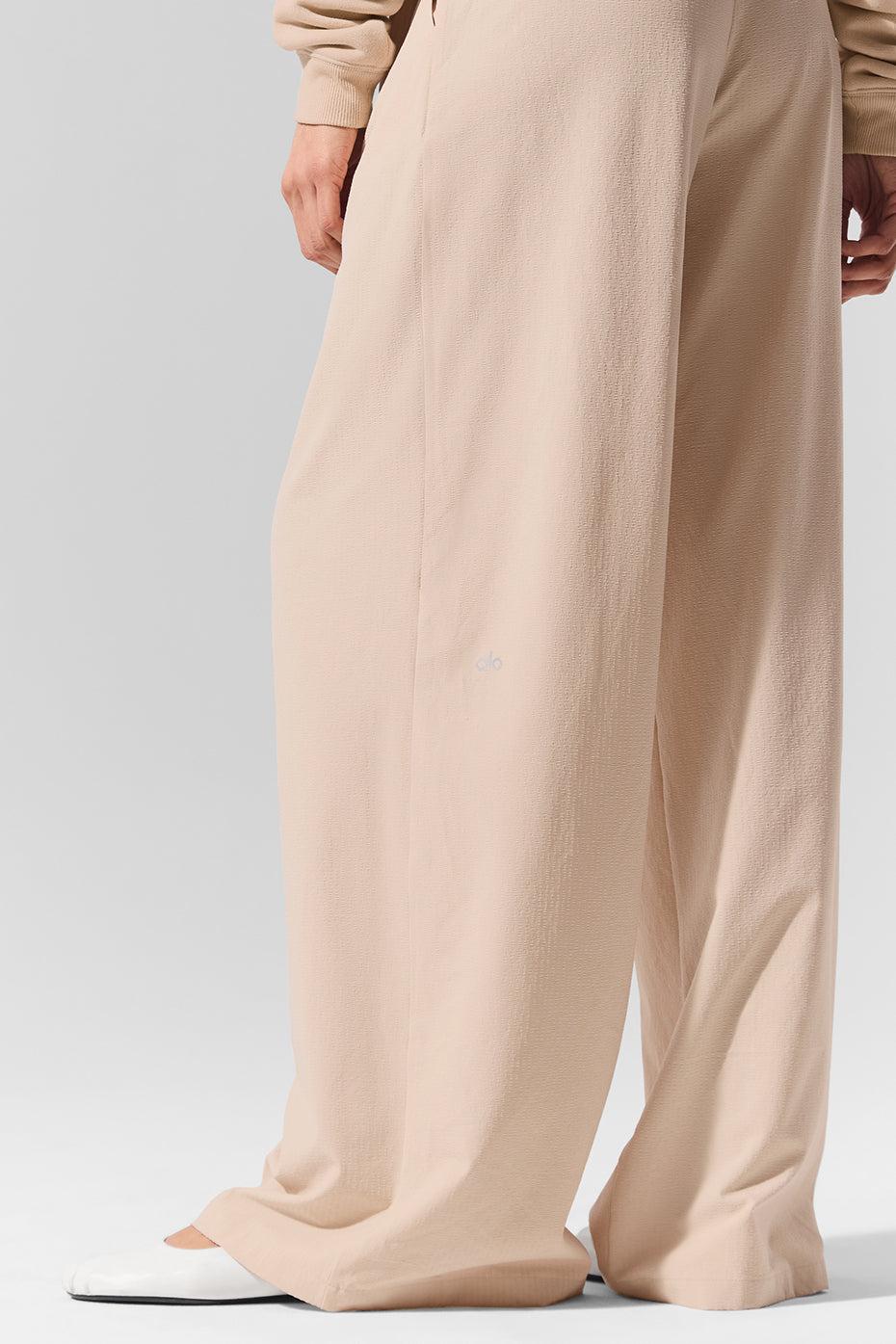 High-Waist Dreamscape Trouser (Long) - Macadamia Female Product Image