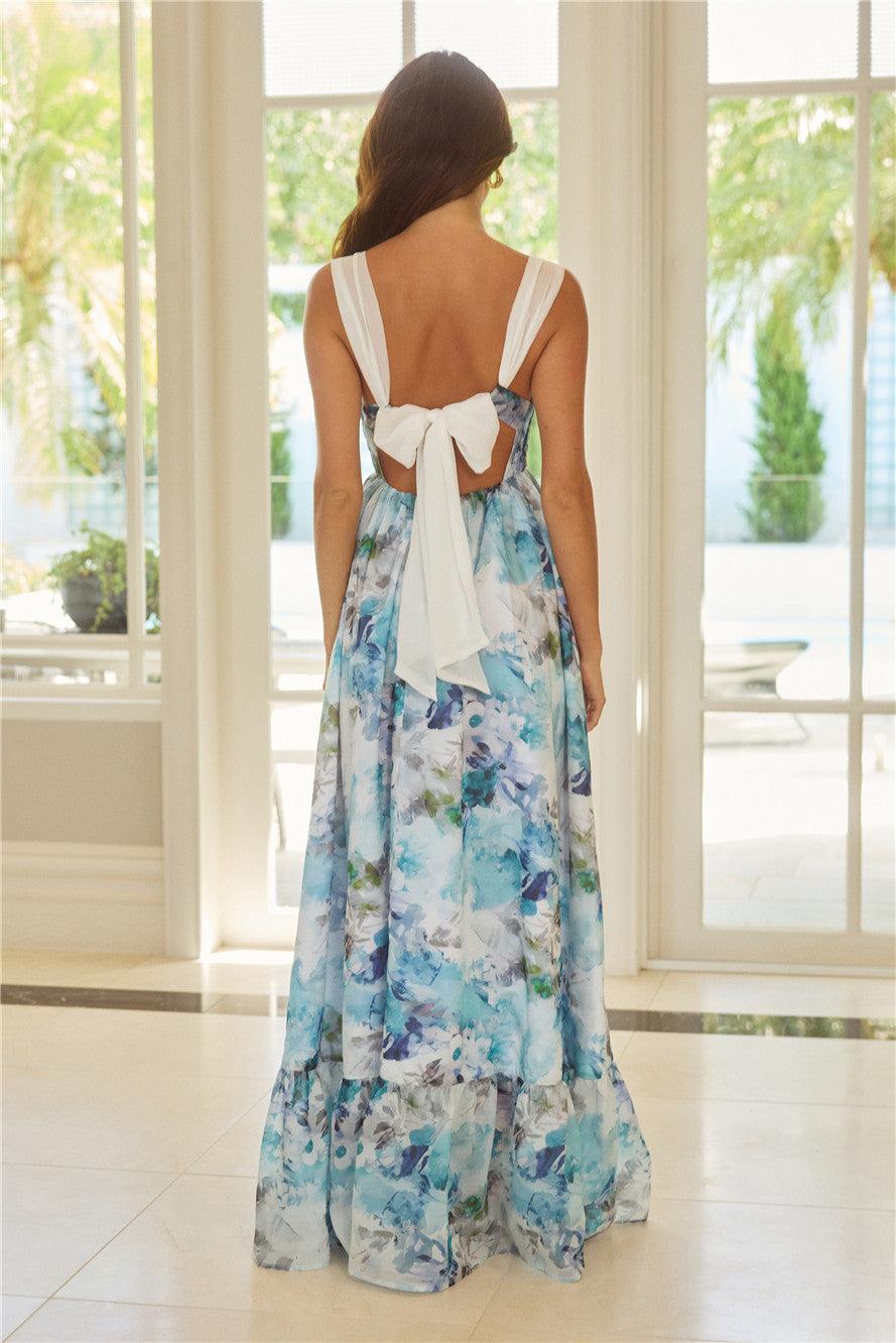 Beneath The Palms Maxi Dress Blue Product Image