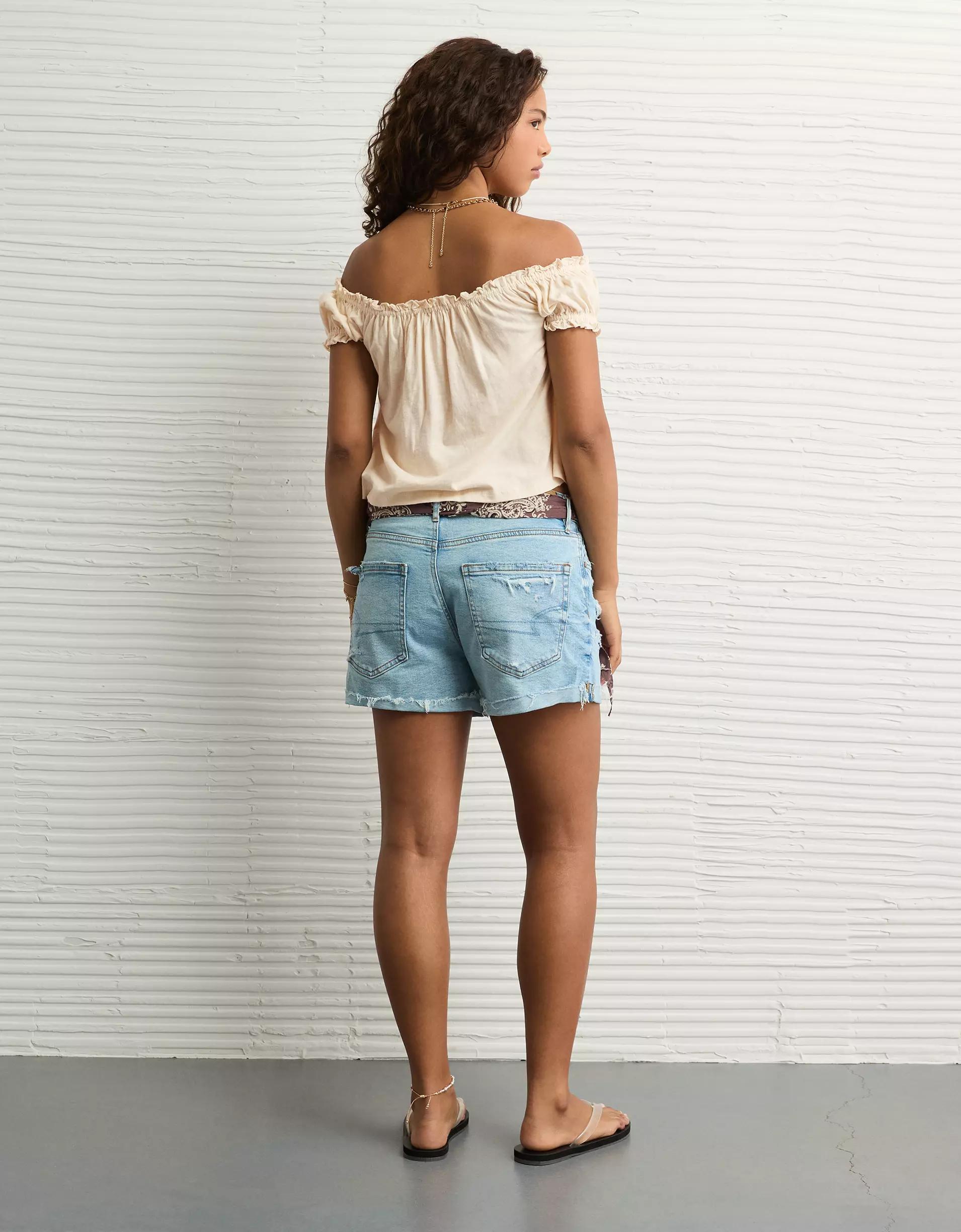 AE Sunchaser Knit Off The Shoulder Swing Top Product Image