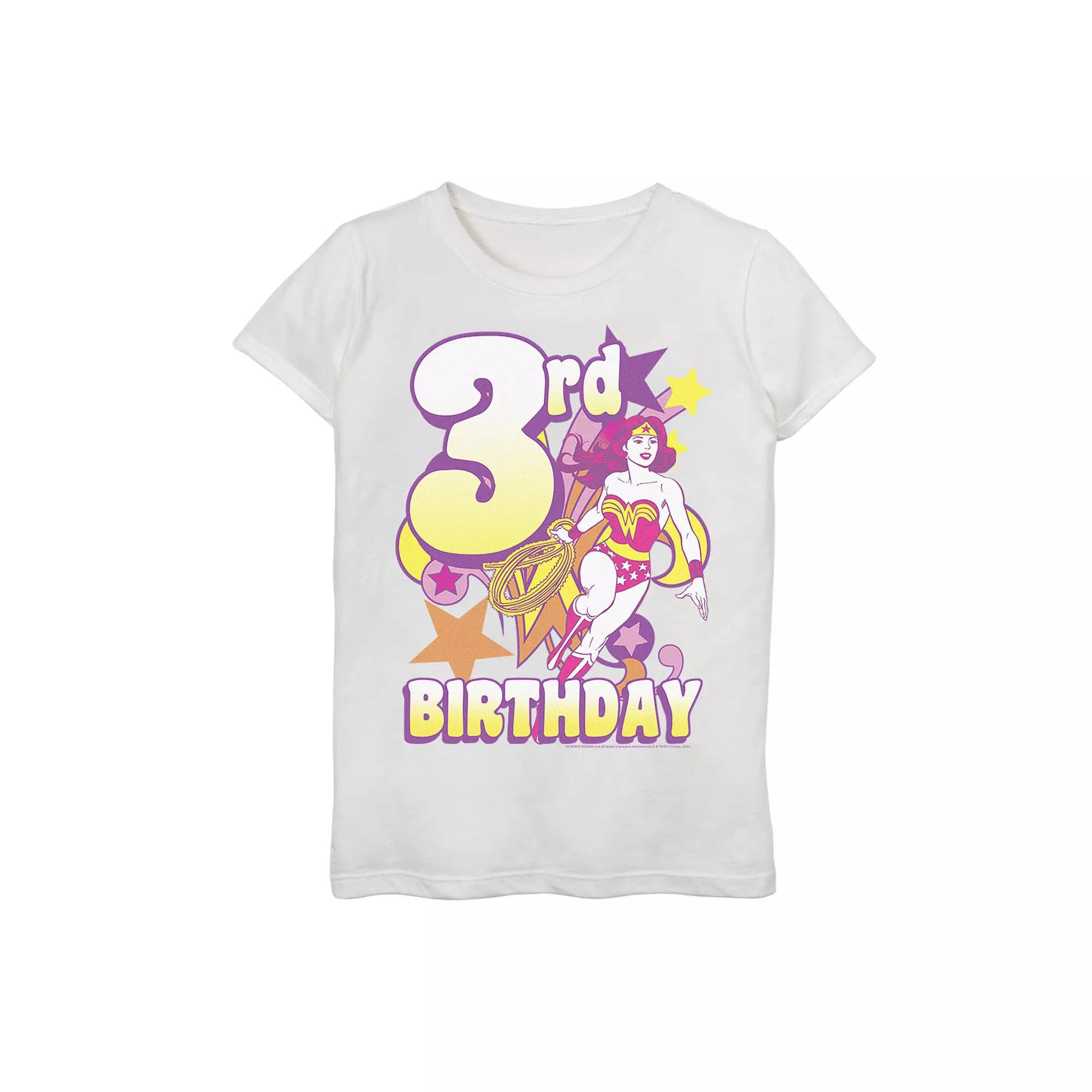 Girls 4-16 Wonder Woman 3rd Birthday Tee, Girl's,  Product Image