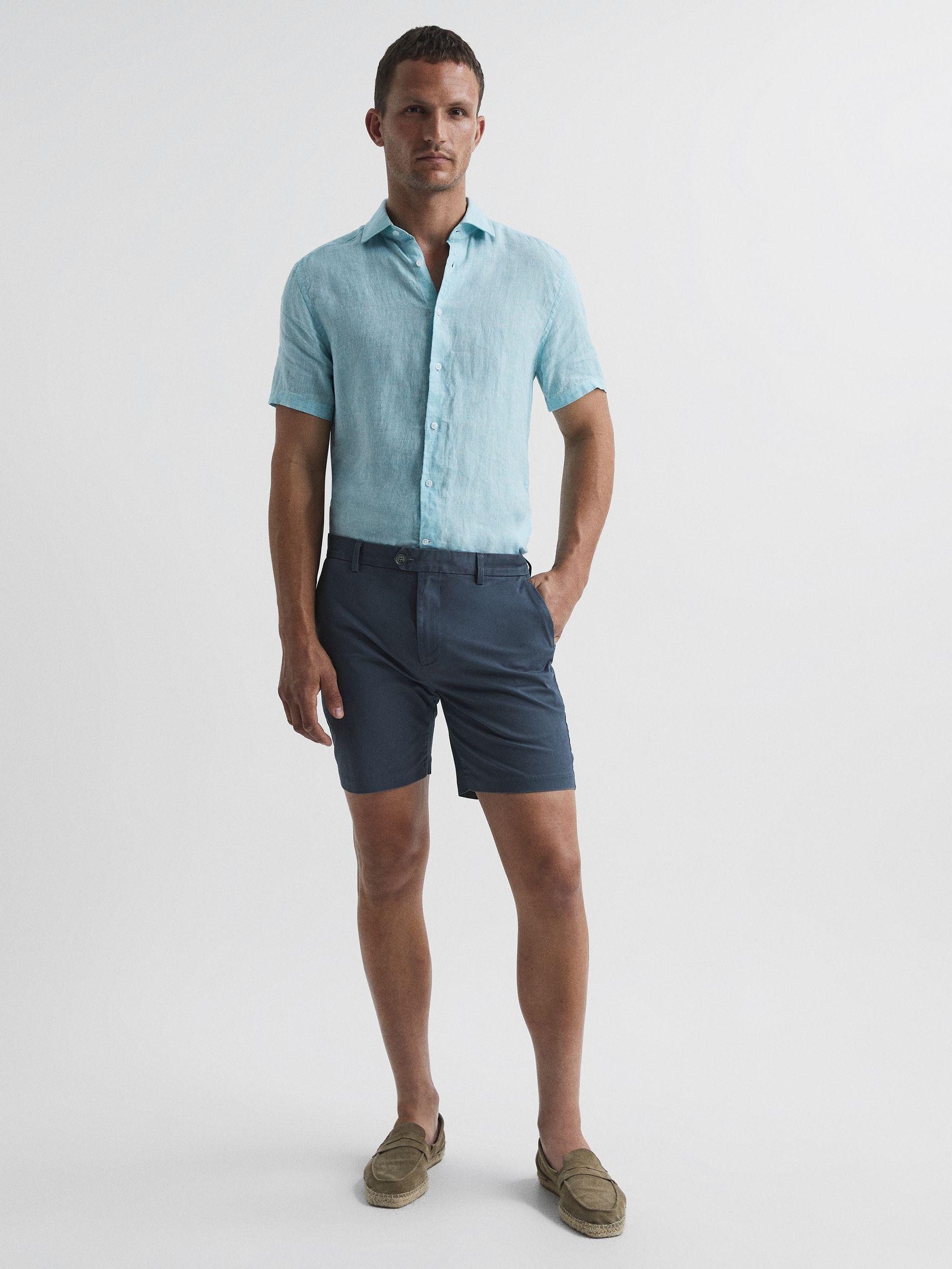 Modern Fit Chino Shorts in Airforce Blue Product Image
