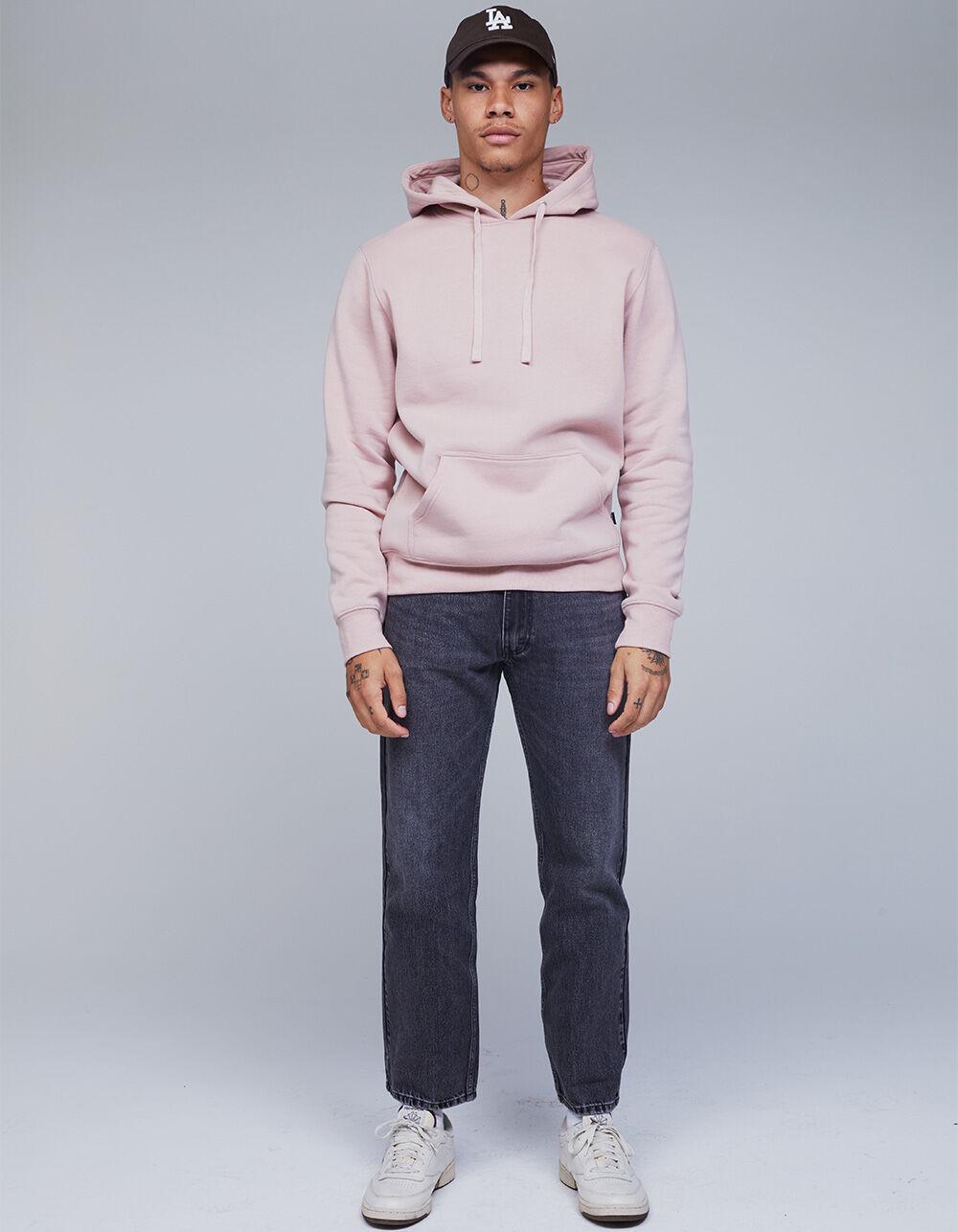 RSQ Mens Pullover Fleece Hoodie - DUSTY PINK Product Image
