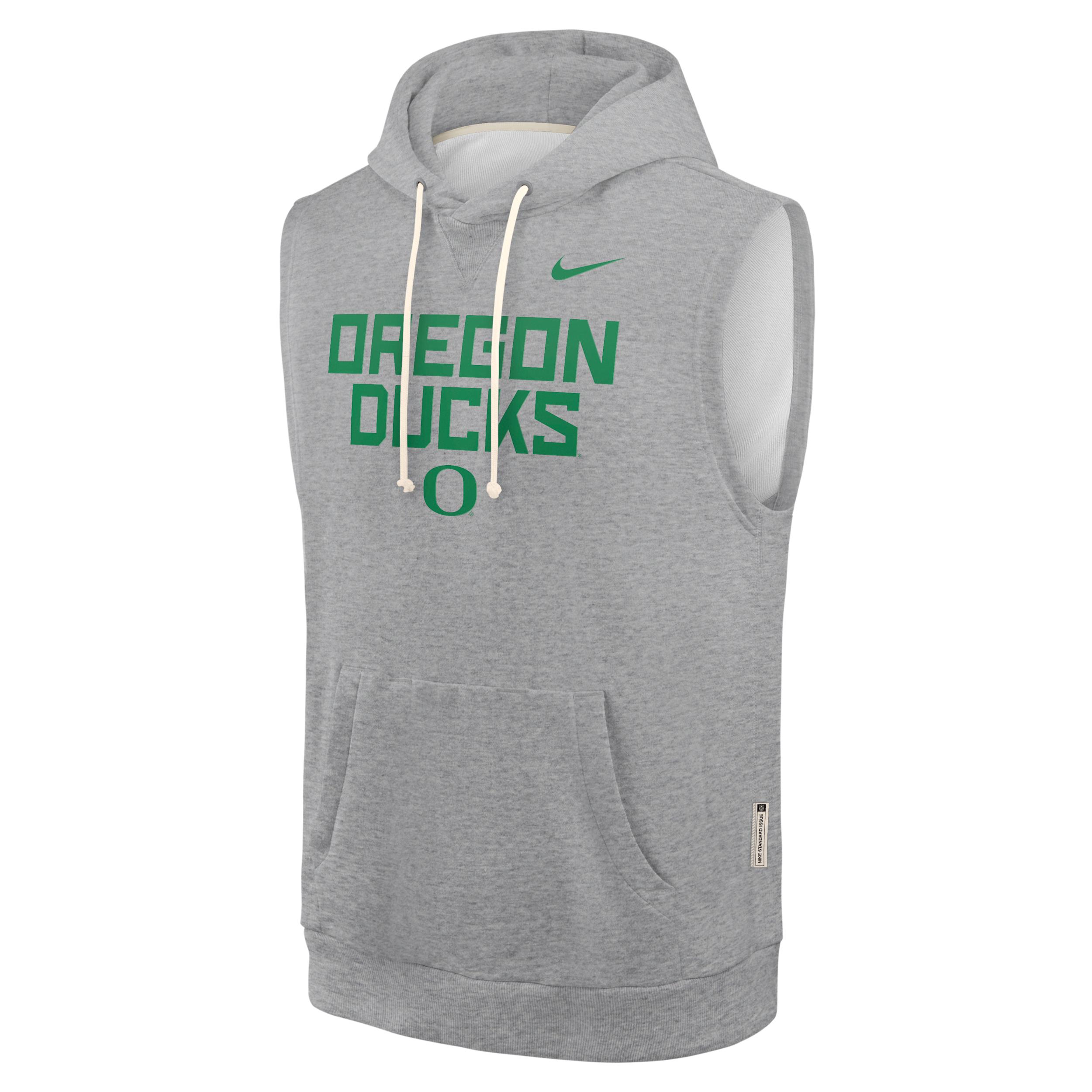 Oregon Sideline Nike Men's Dri-FIT College Sleeveless Pullover Hoodie Product Image