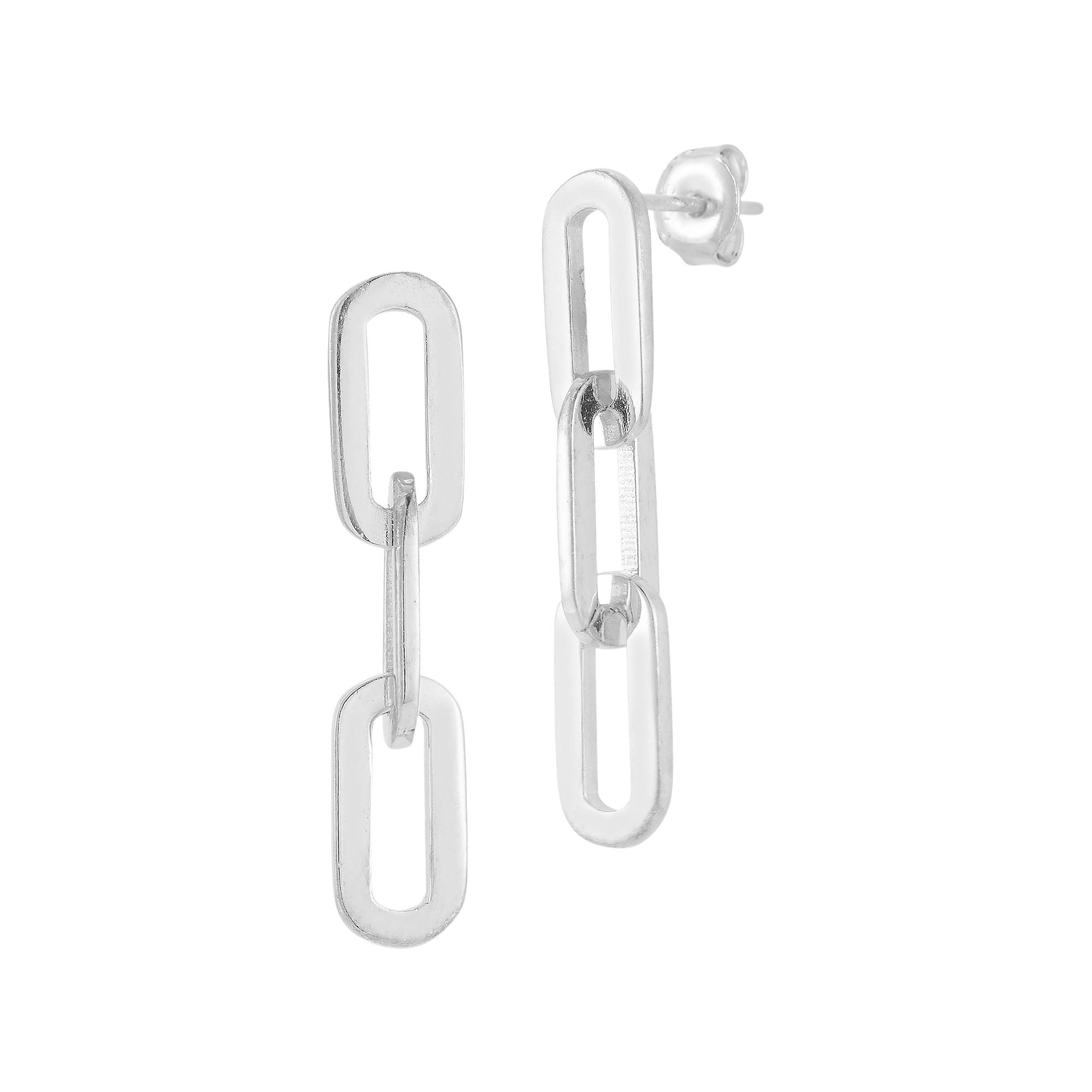 Sunkissed Sterling Sterling Silver Small Link Chain Drop Earrings, Womens, Gold Tone Product Image