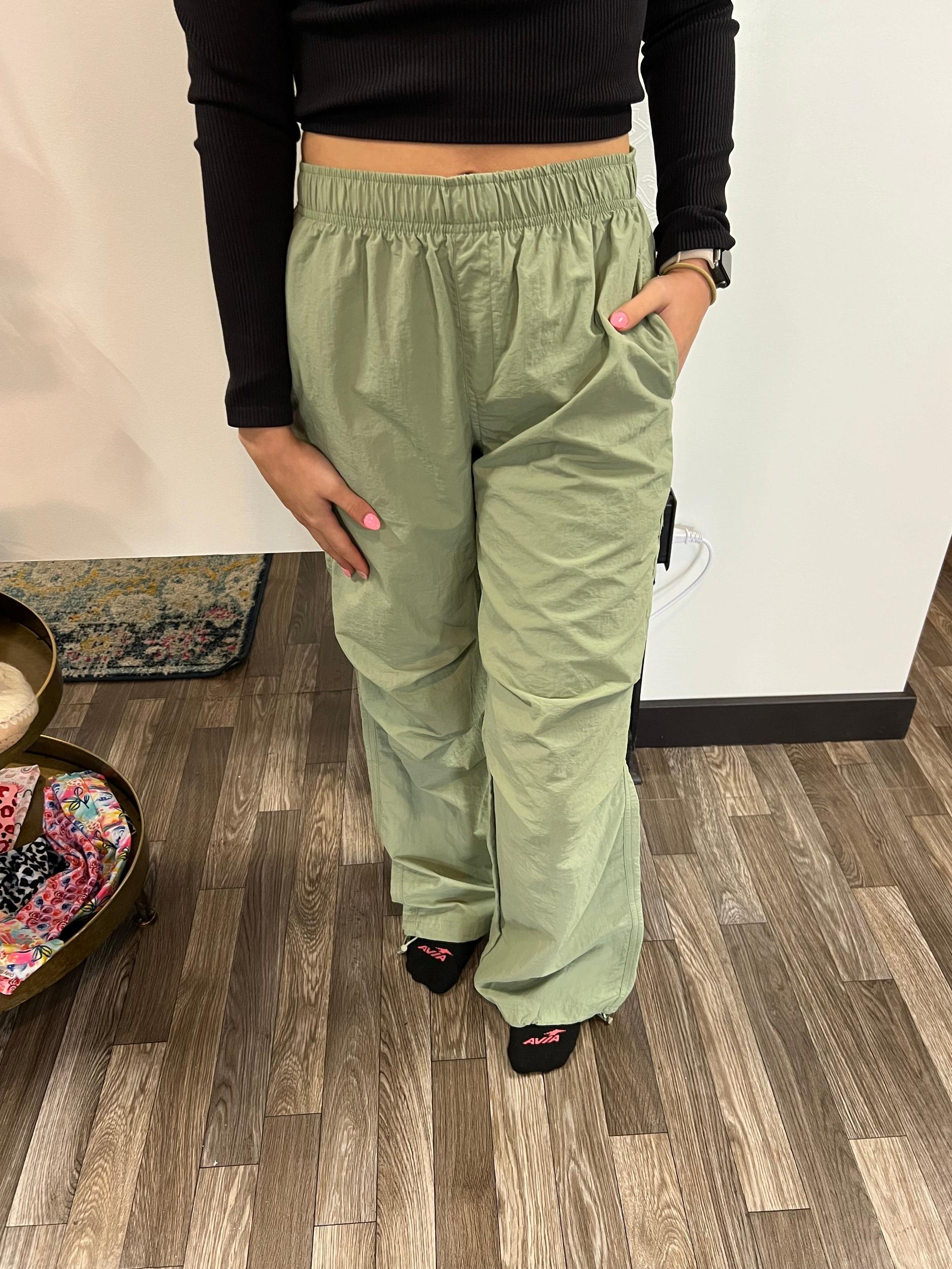 Sage Elastic Waist Parachute Pants Product Image