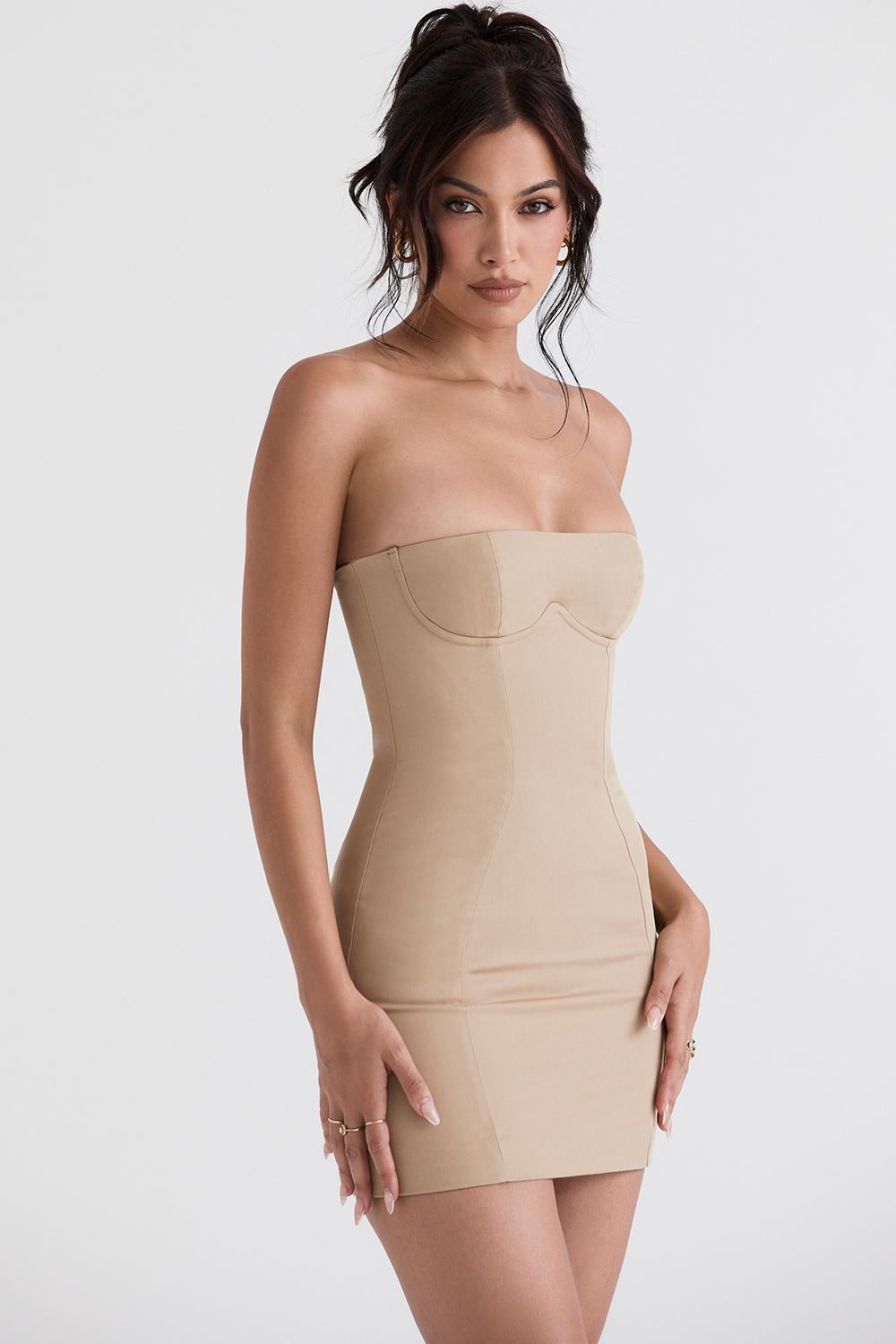 Elissa  stone strapless mini dress Product Image