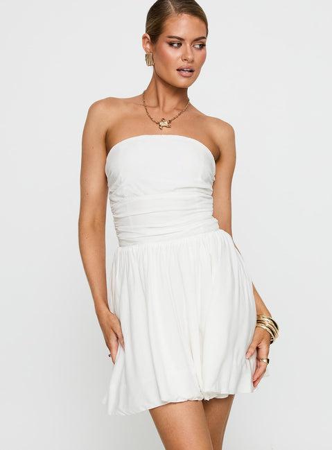 Rashida Strapless Mini Dress White Product Image