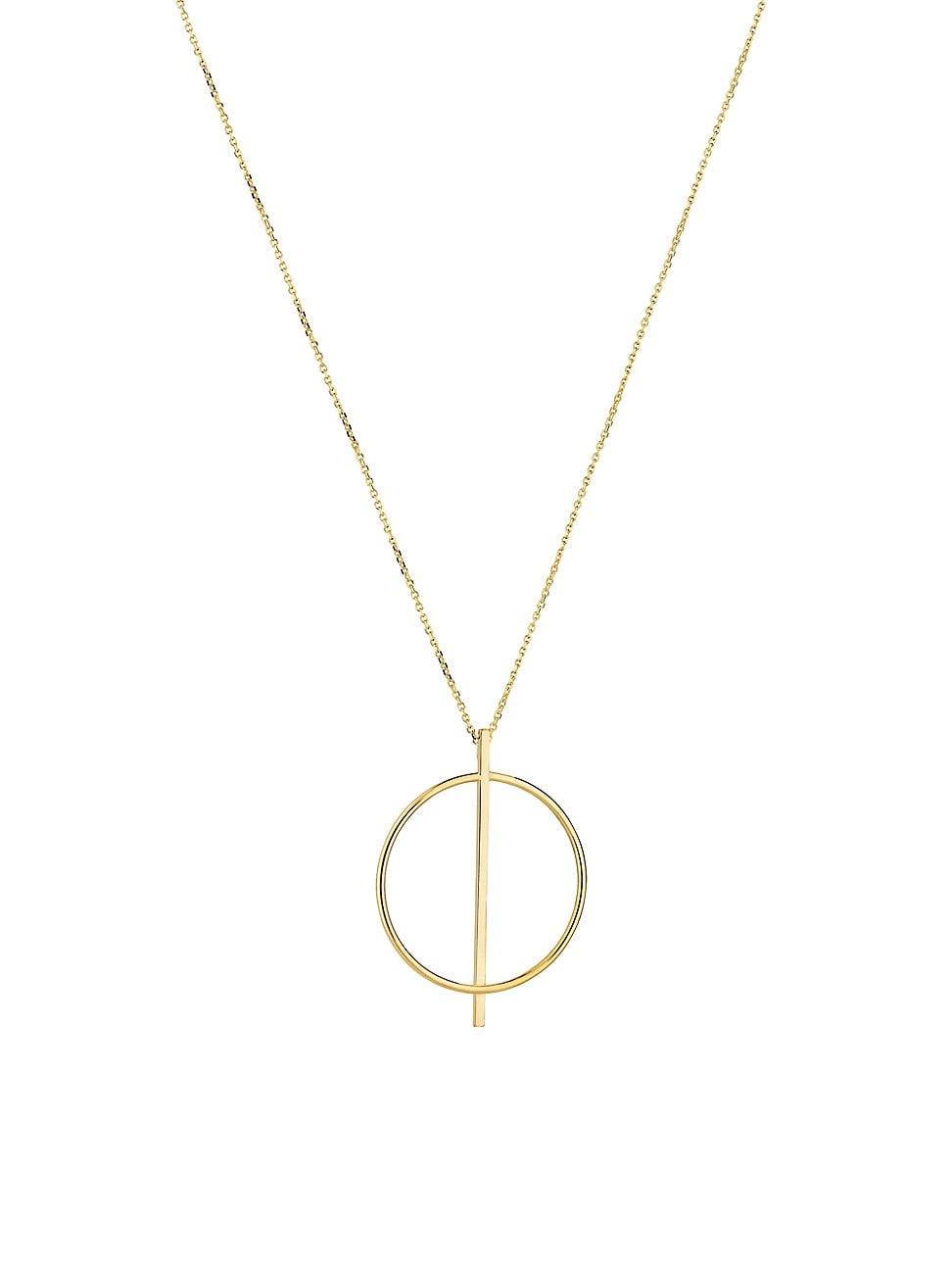 Womens 14K Yellow Gold Gallery Pendant Necklace Product Image