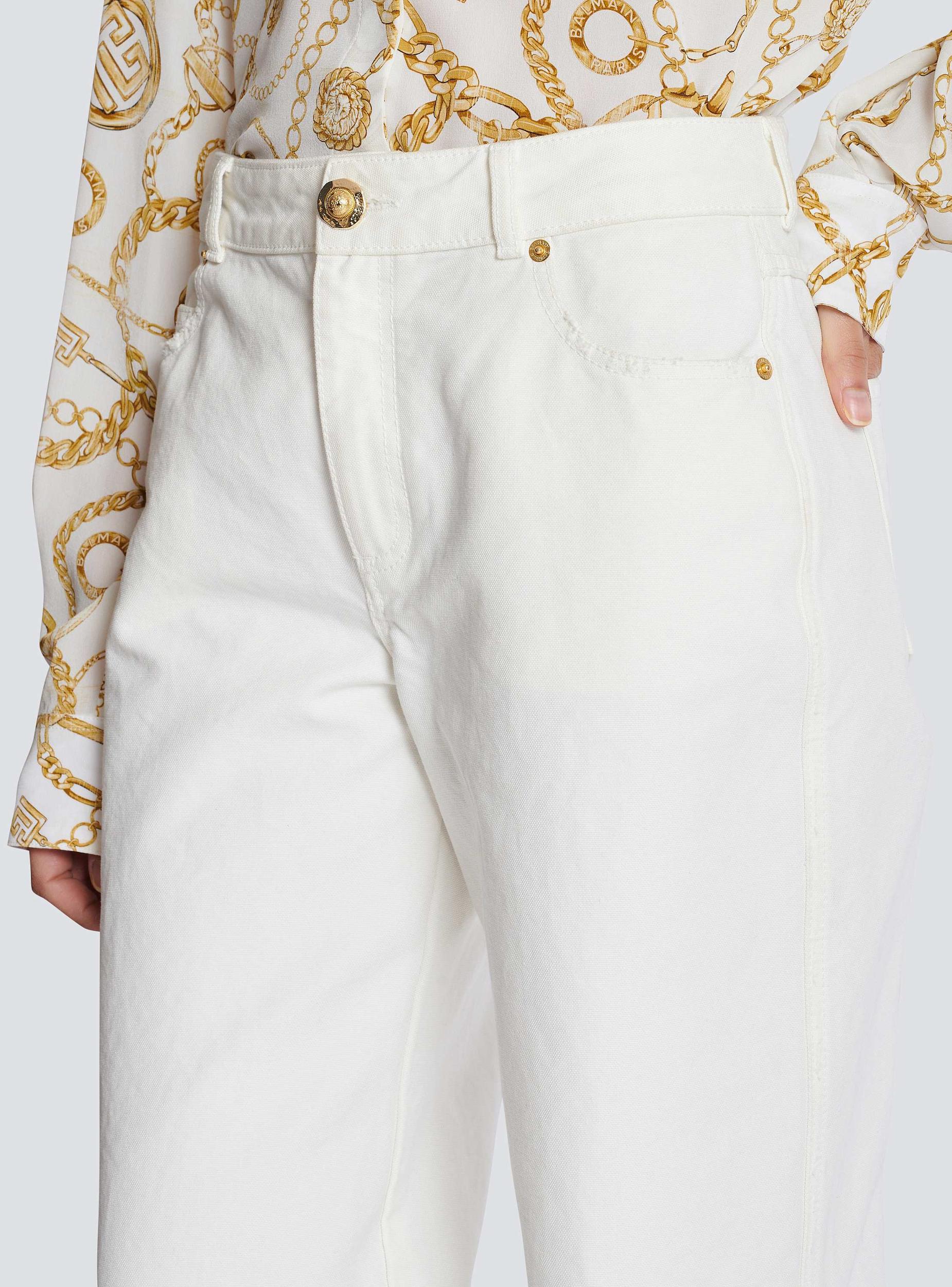 Plain denim straight-fit jeans Product Image