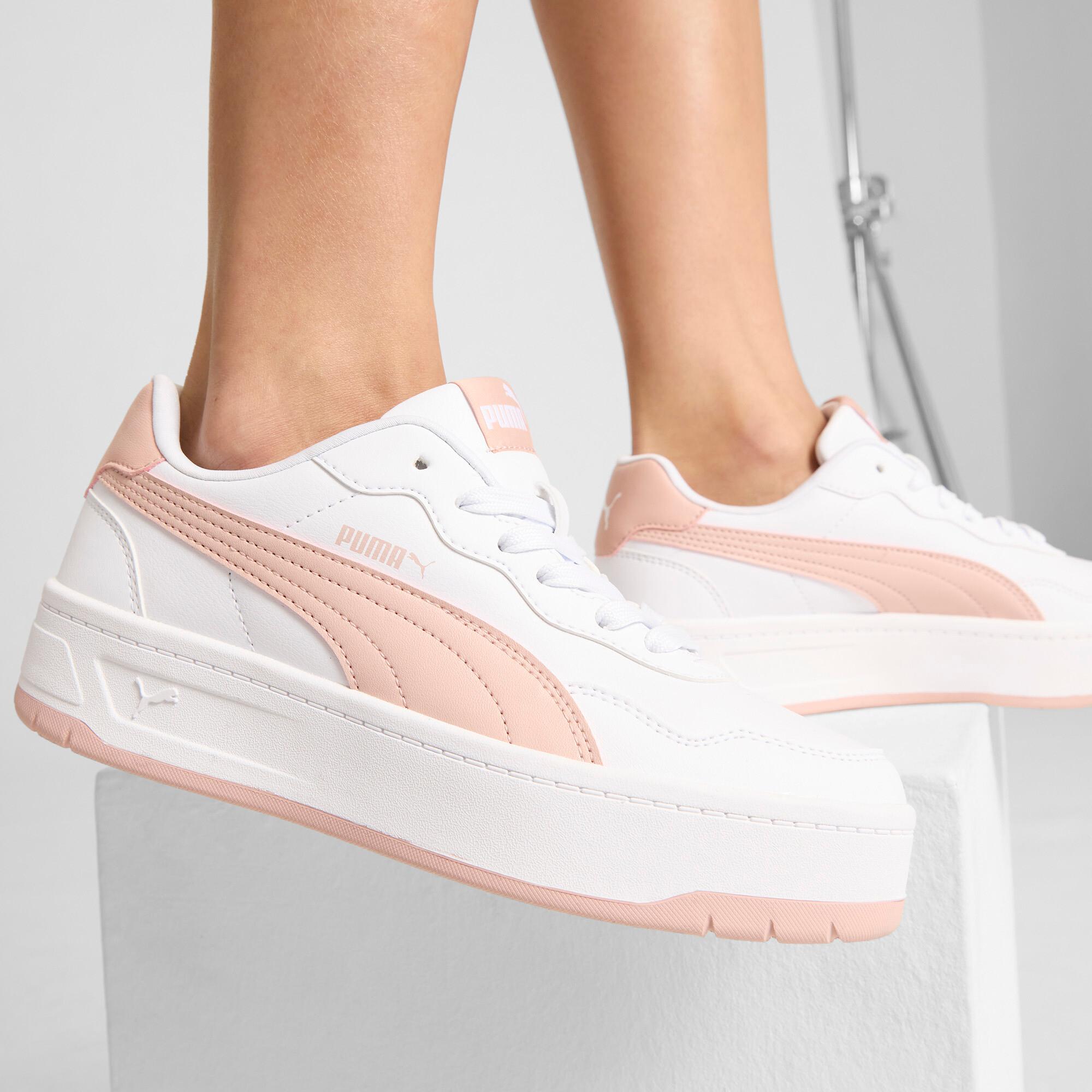 PUMA Court Lally Skye Women's Sneakers in White/Rose Quartz Product Image