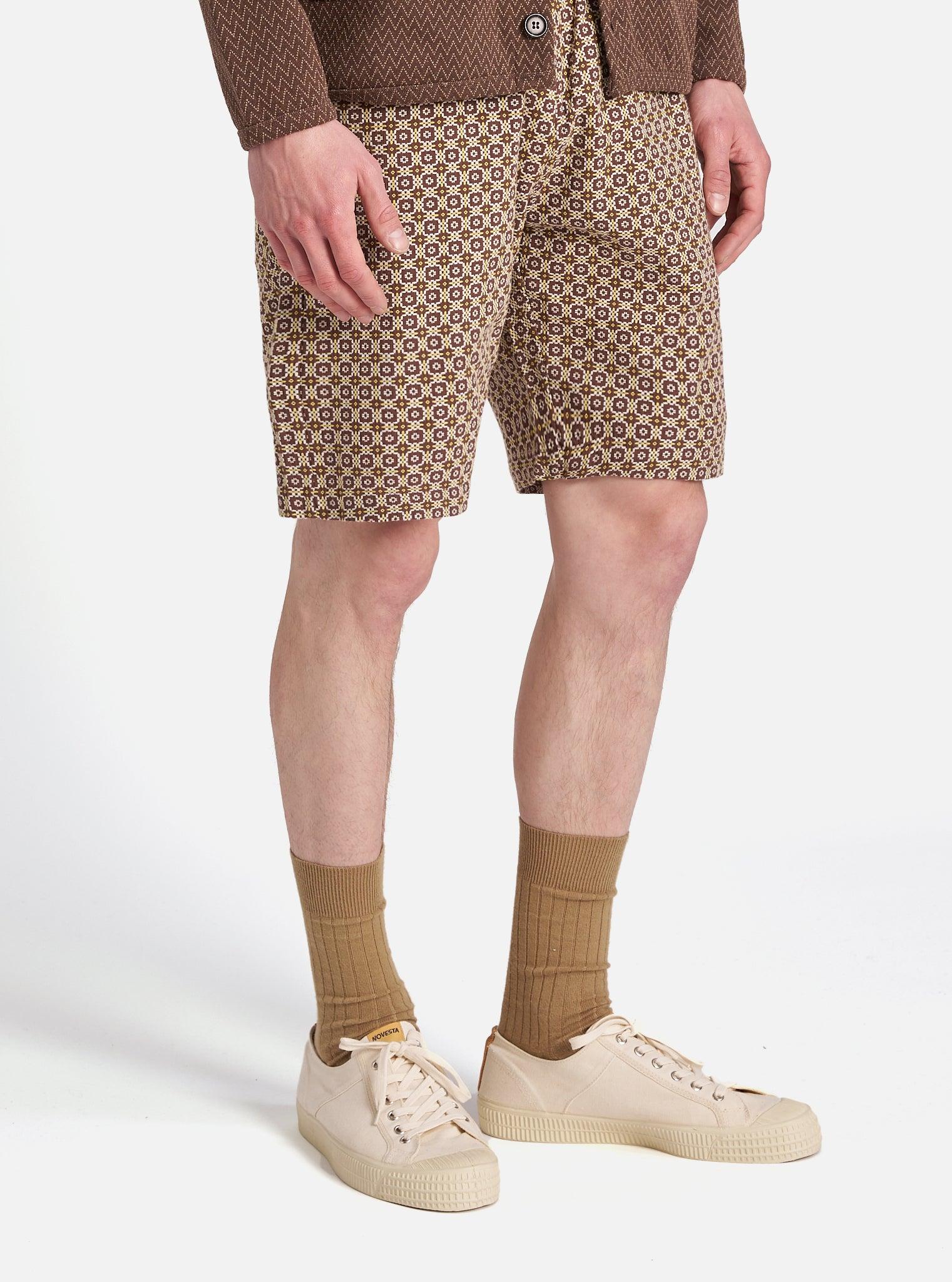 Universal Works Simple Short in Brown Tile 1 Cotton Product Image