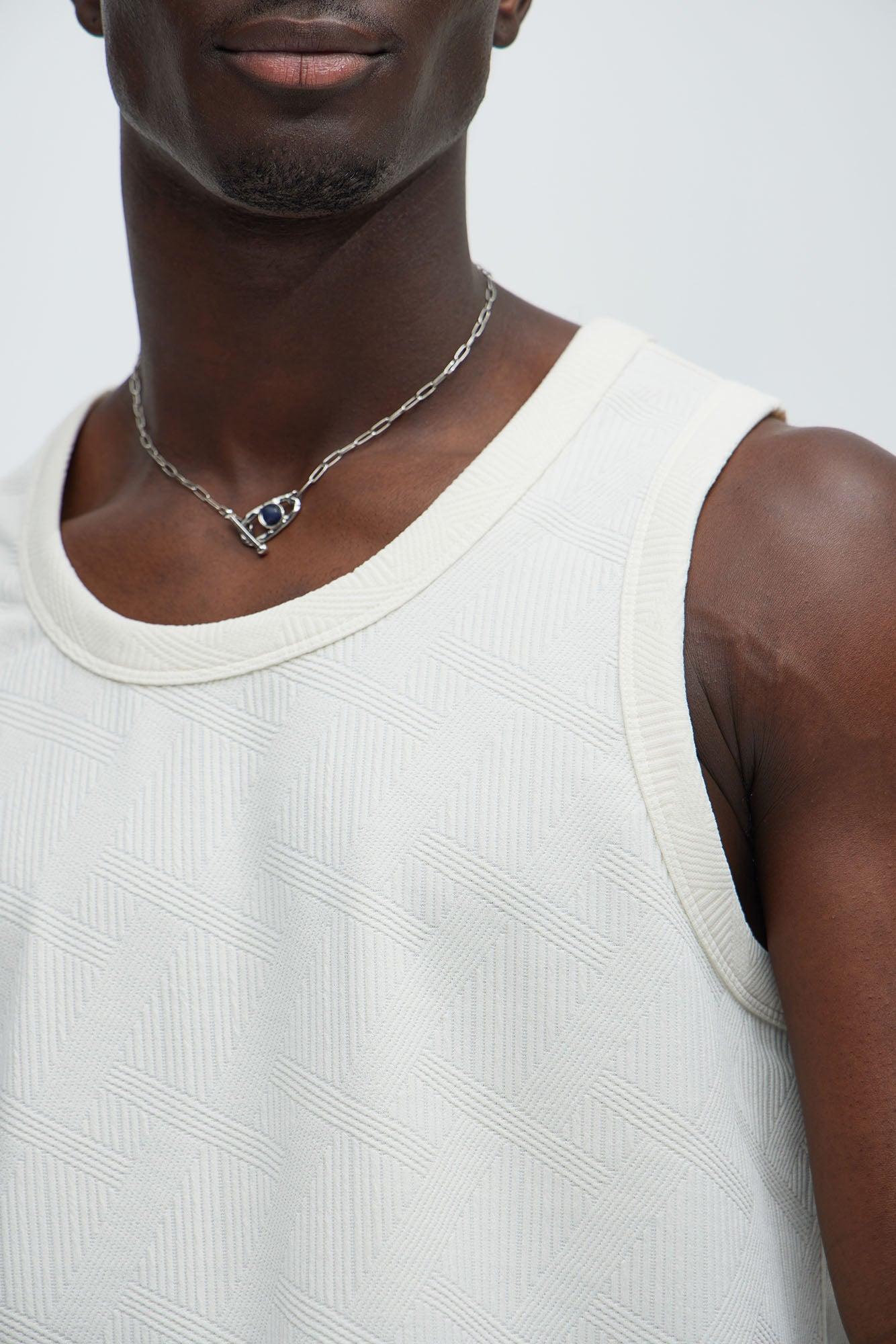 Benji Textured Tank Top - Cream Product Image