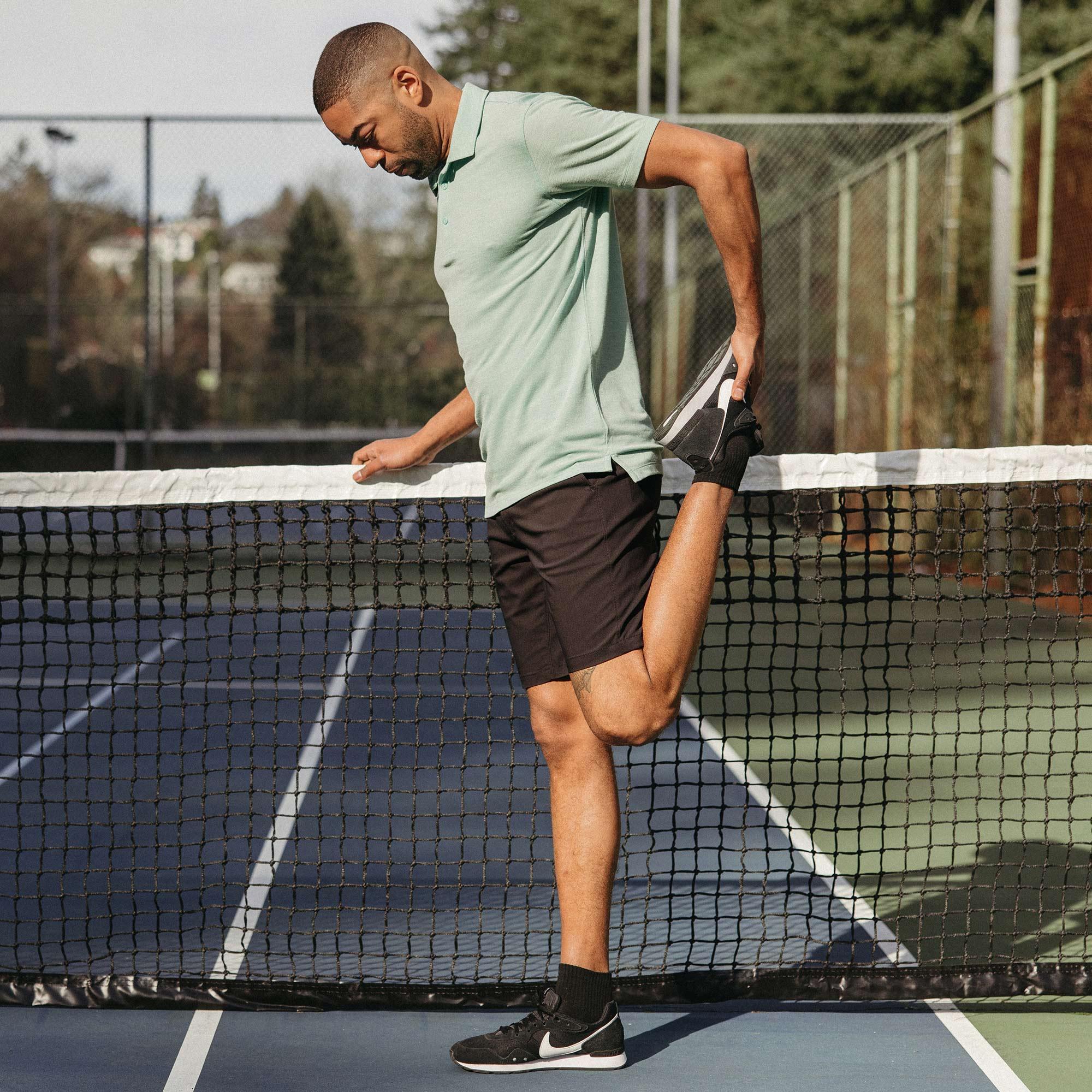 Merino Wool Stretch Tech Shorts | Black Product Image