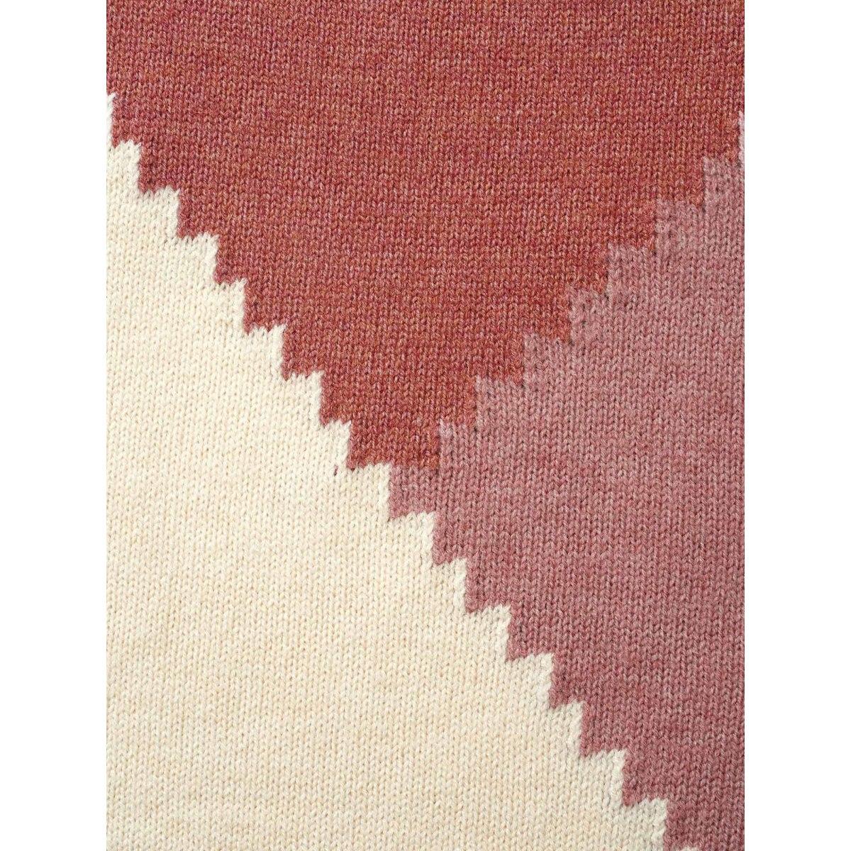 Plus Size Colorblock Contrast Round Neck Pullover DustyPink Women Casual Long Sleeve Round Neck Everyday Pullovers BloomChic 12/L Product Image