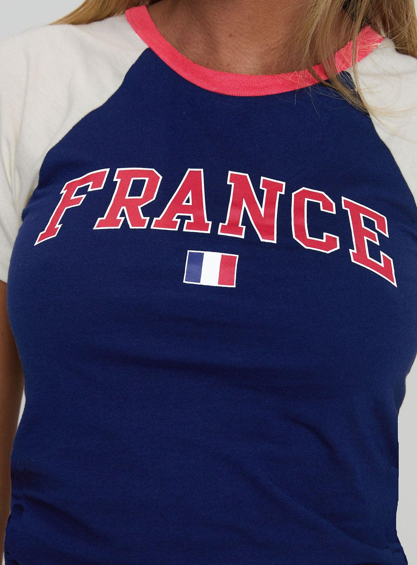 France Fantasy Top Navy Product Image
