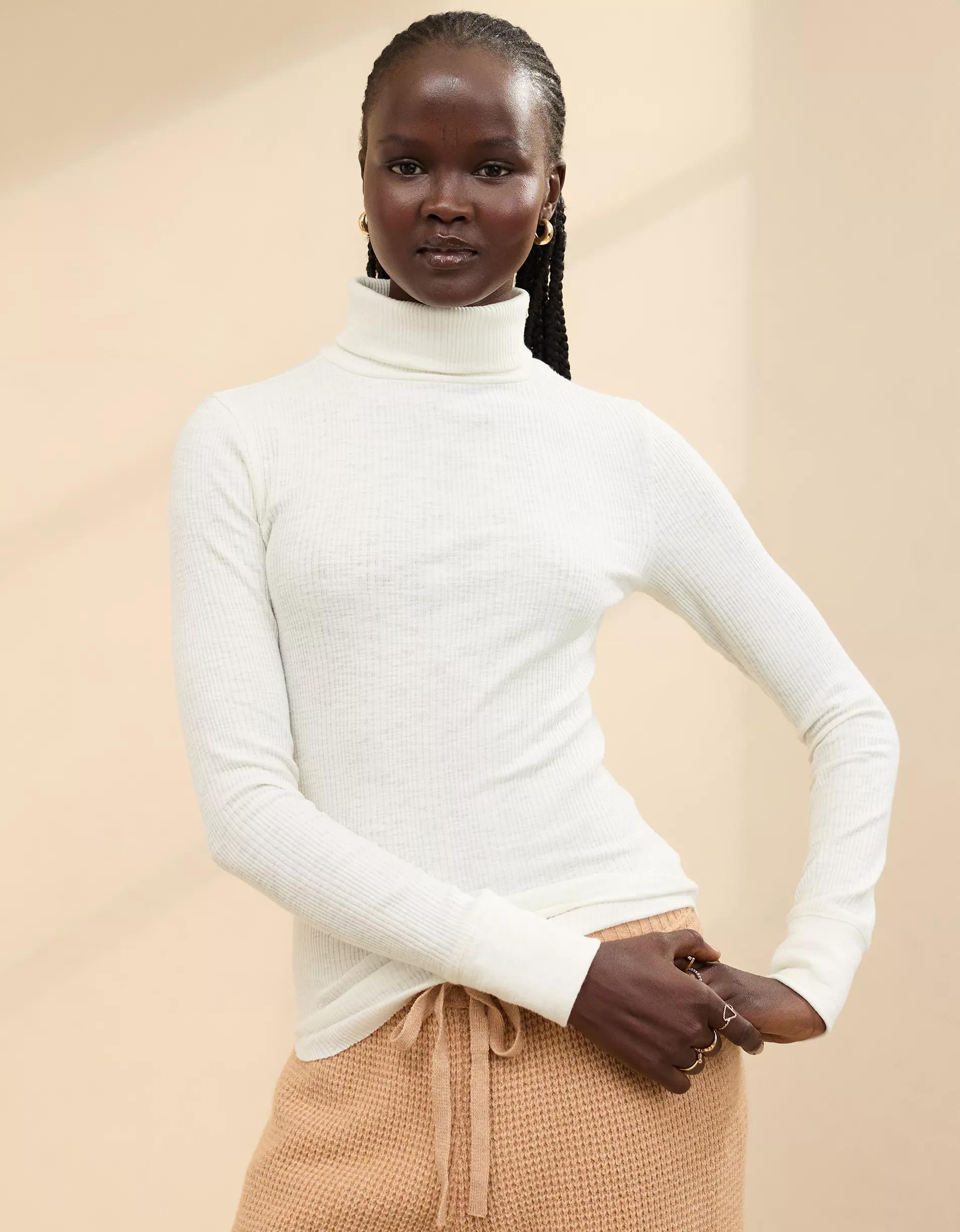 Aerie Essential Turtleneck Layering T-Shirt Product Image